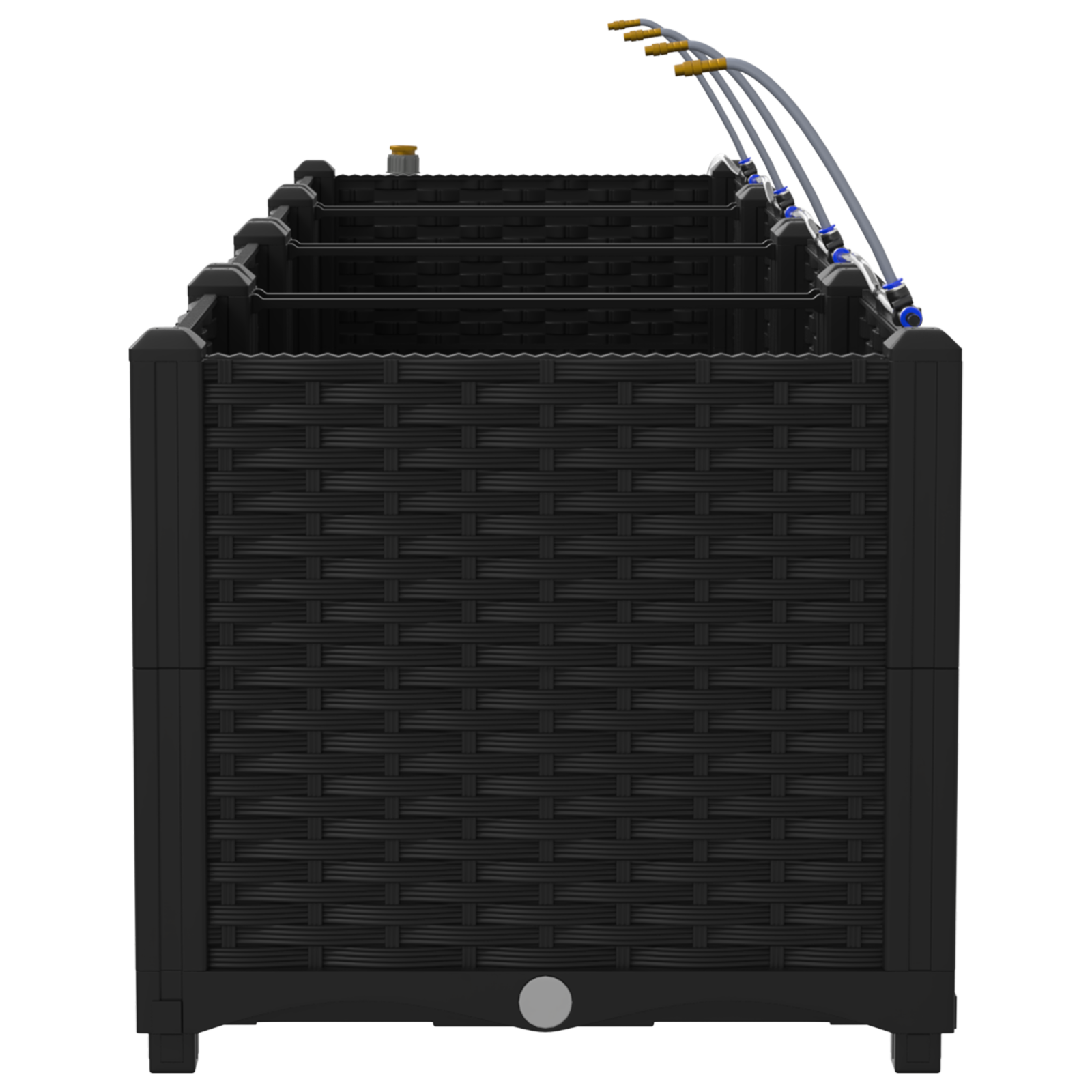 Garden Planters with Water Irrigation System 3 pcs Black - Image 6