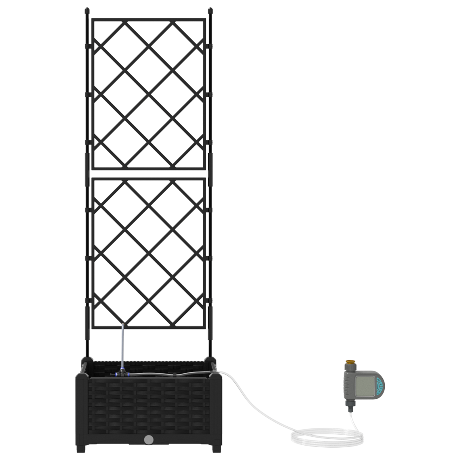 Garden Planters with Water Irrigation System Black - Image 5