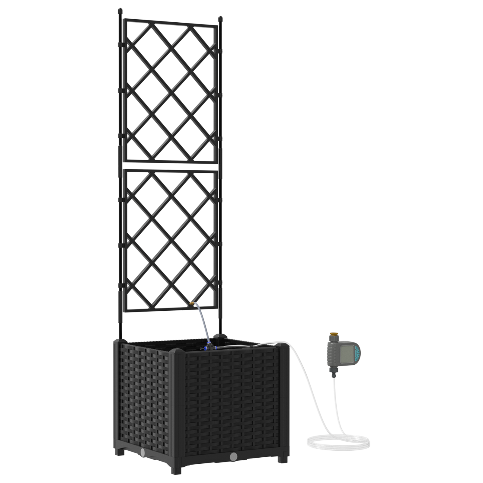 Garden Planters with Water Irrigation System Black - Image 2