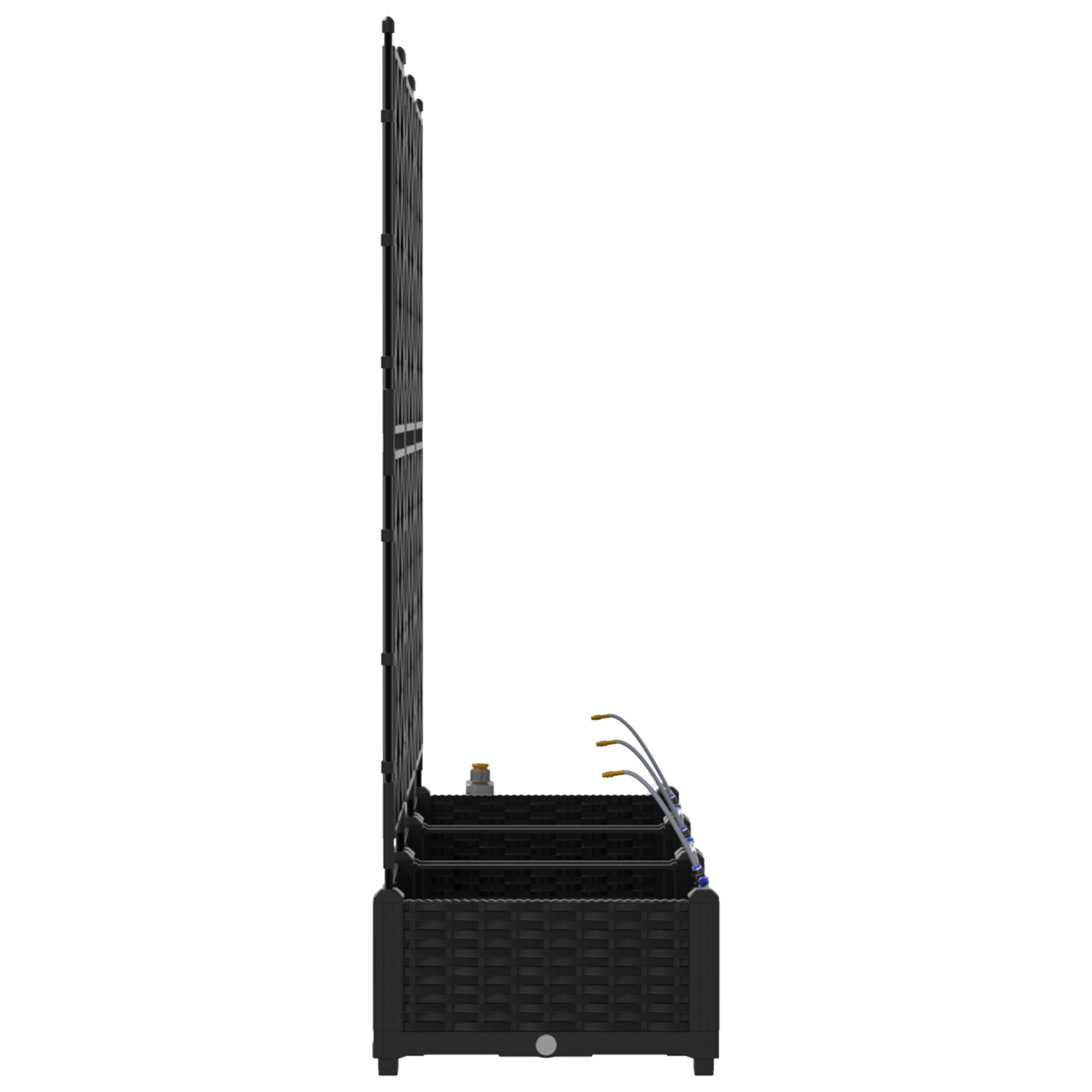 Garden Planters with Water Irrigation System 3 pcs Black - Image 6