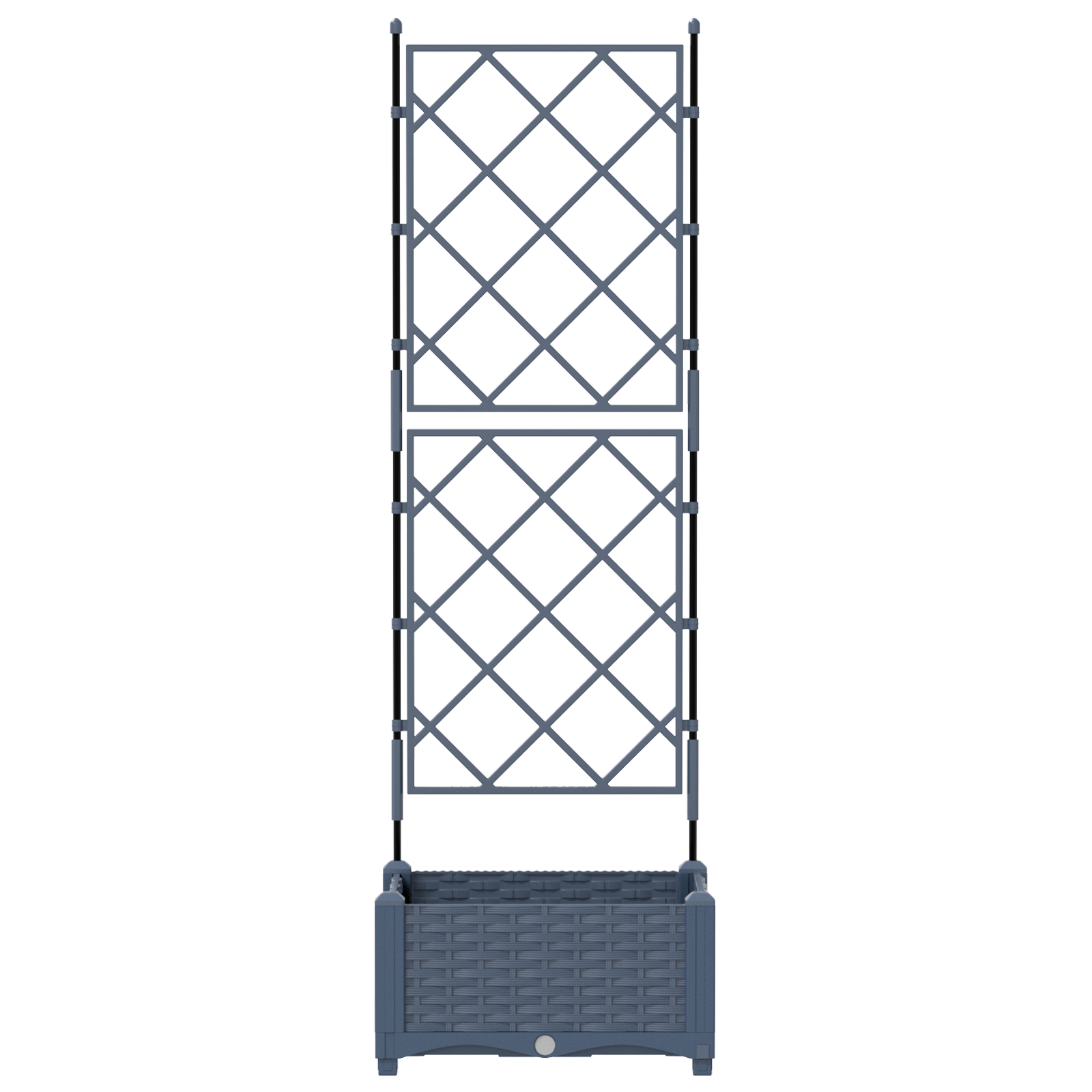 Garden Planter with Trellis Grey 40x40x125.5 cm - Image 5