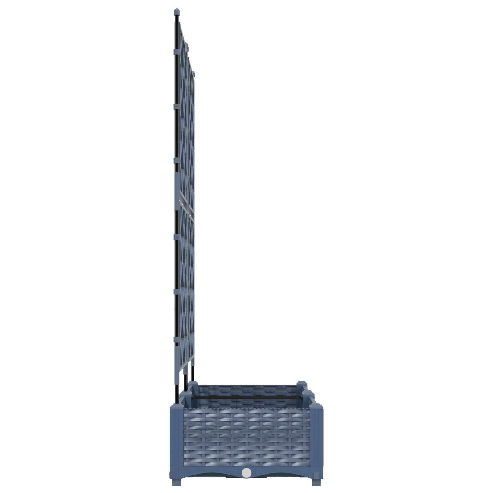 Garden Planter with Trellis 2 pcs Grey 80x40x125.5 cm - Image 6