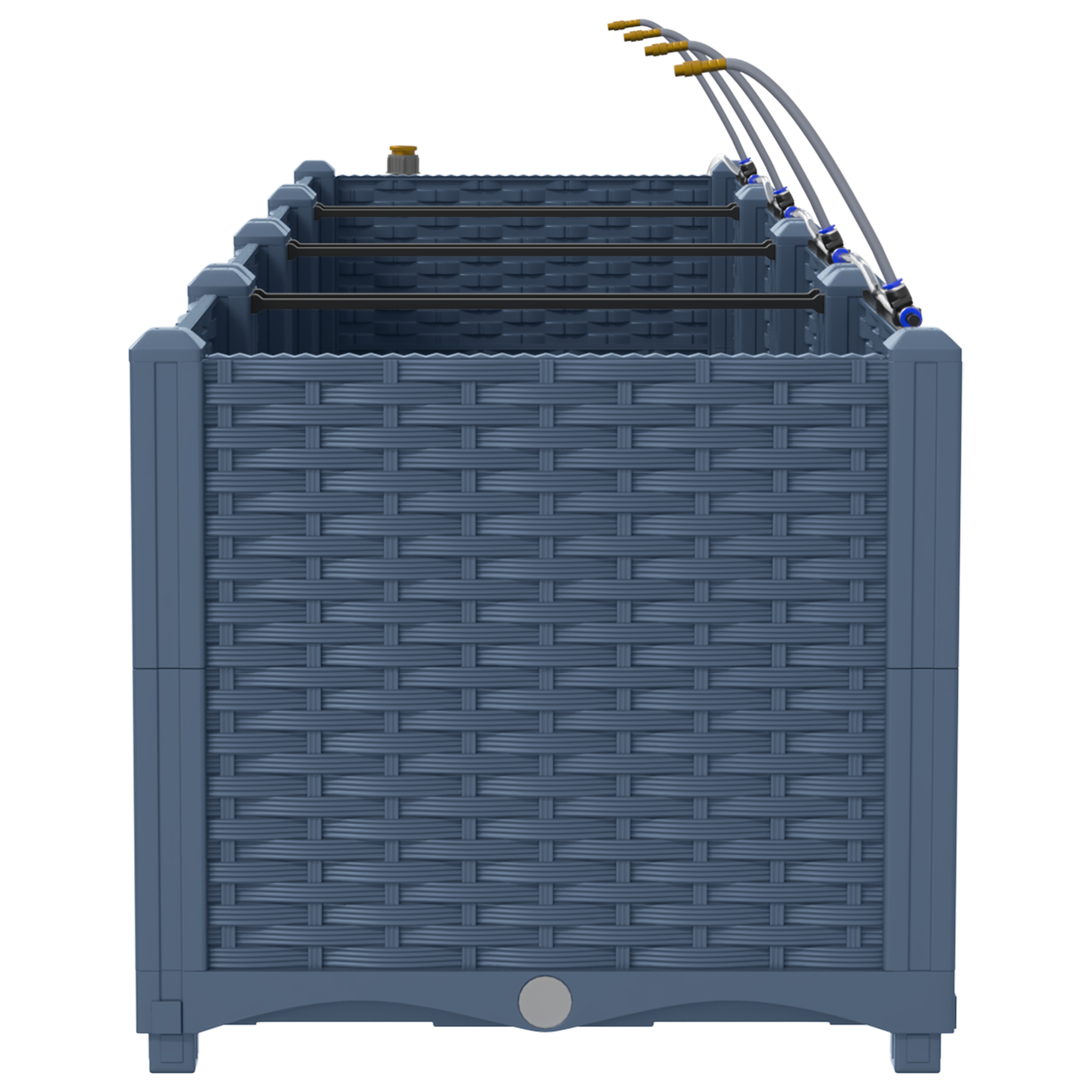 Garden Planters with Water Irrigation System 3 pcs Grey - Image 6