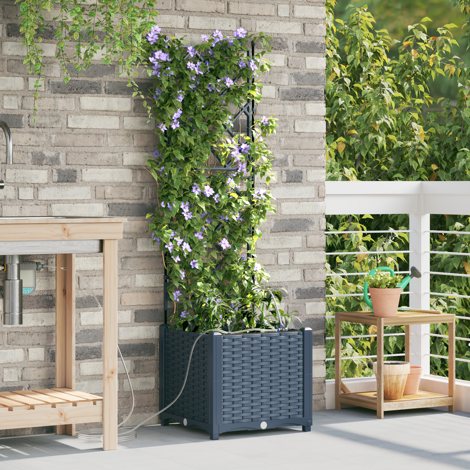 Tuinplanten met watersysteem Grijs