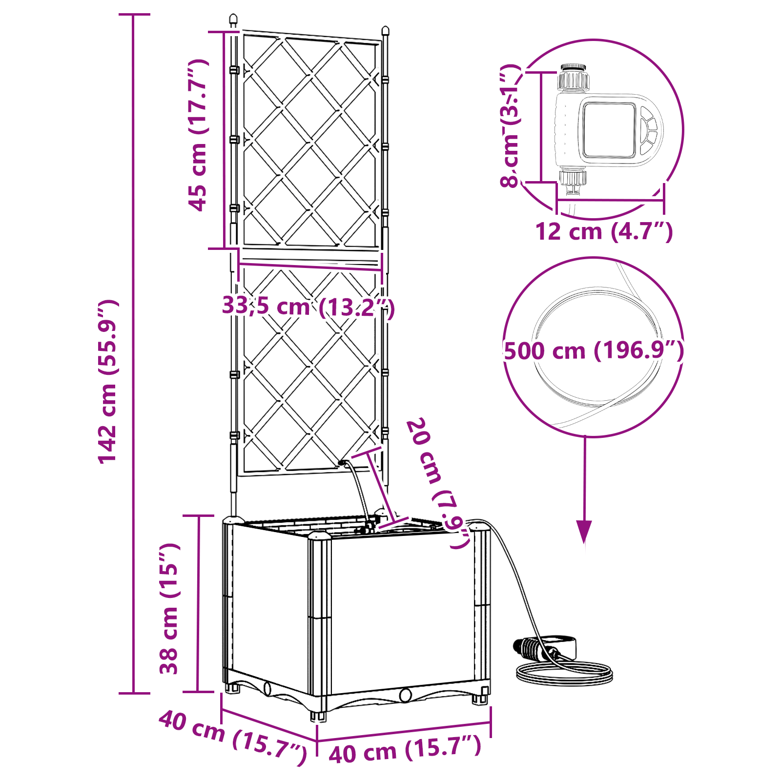 Aia istikud Hall 40 x 40 x 142 cm Teras - Image 9