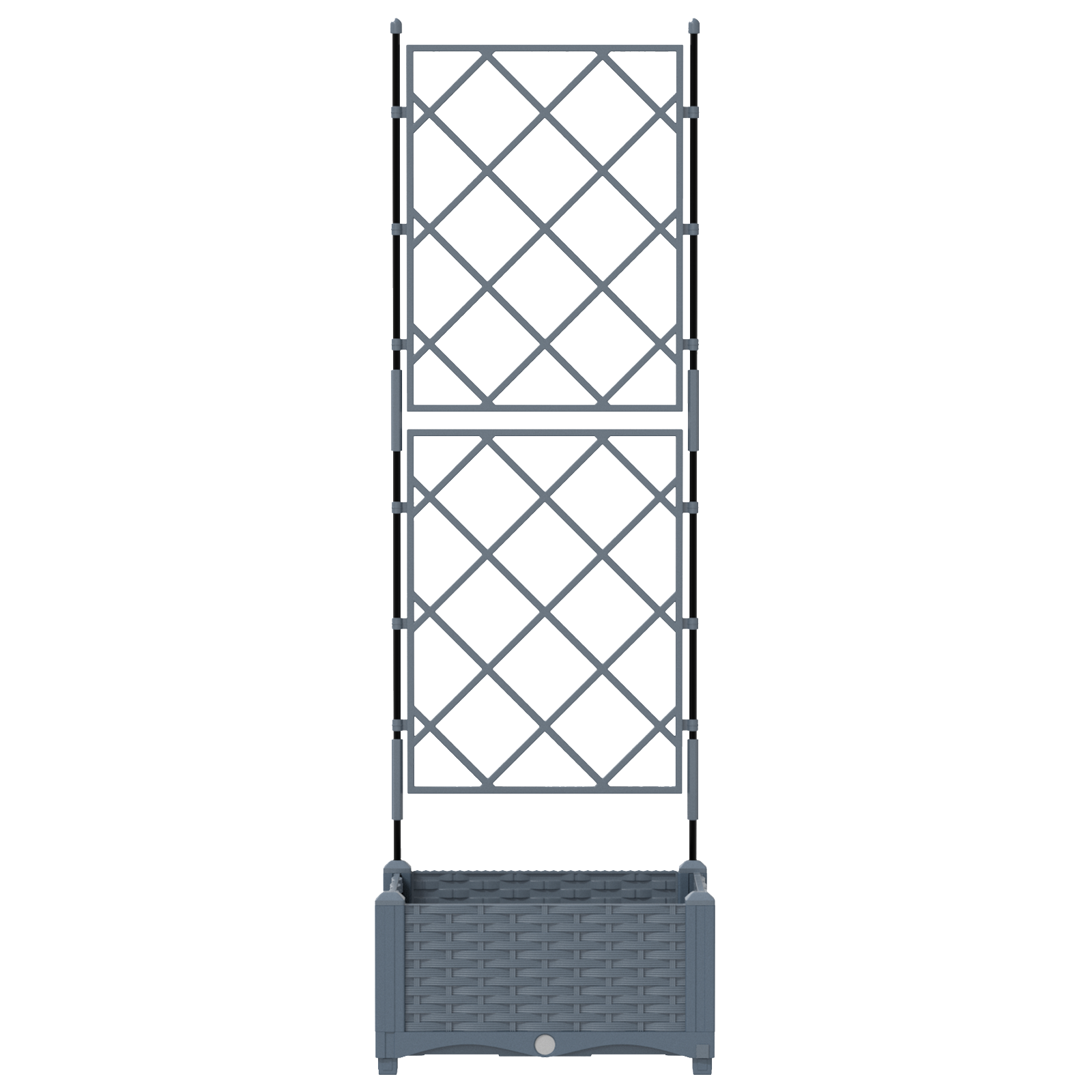 Garden Planter with Trellis Light Grey 40x40x125.5 cm - Image 5