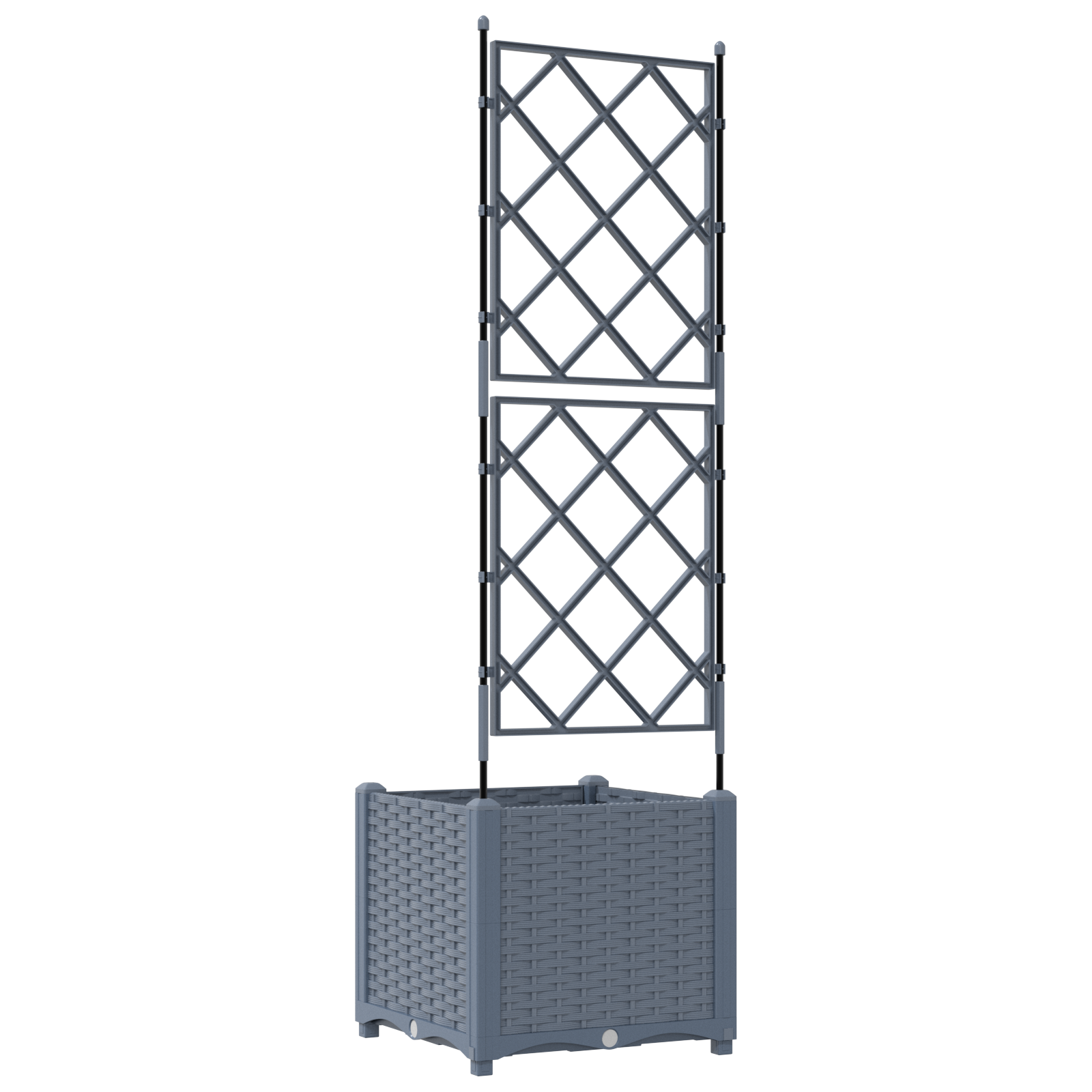 Garden Planter with Trellis Light Grey 40x40x143 cm - Image 7