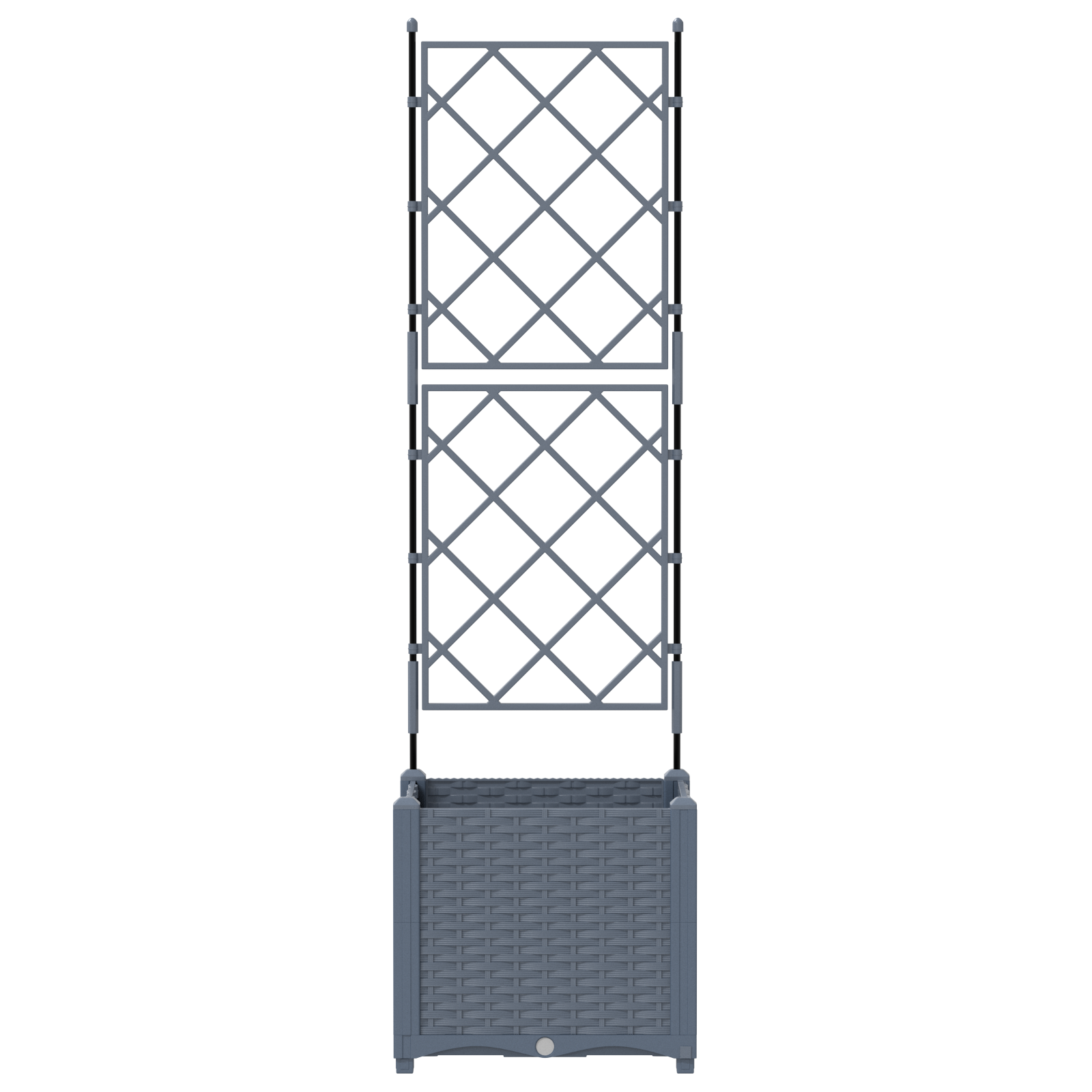 Garden Planter with Trellis Light Grey 40x40x143 cm - Image 5