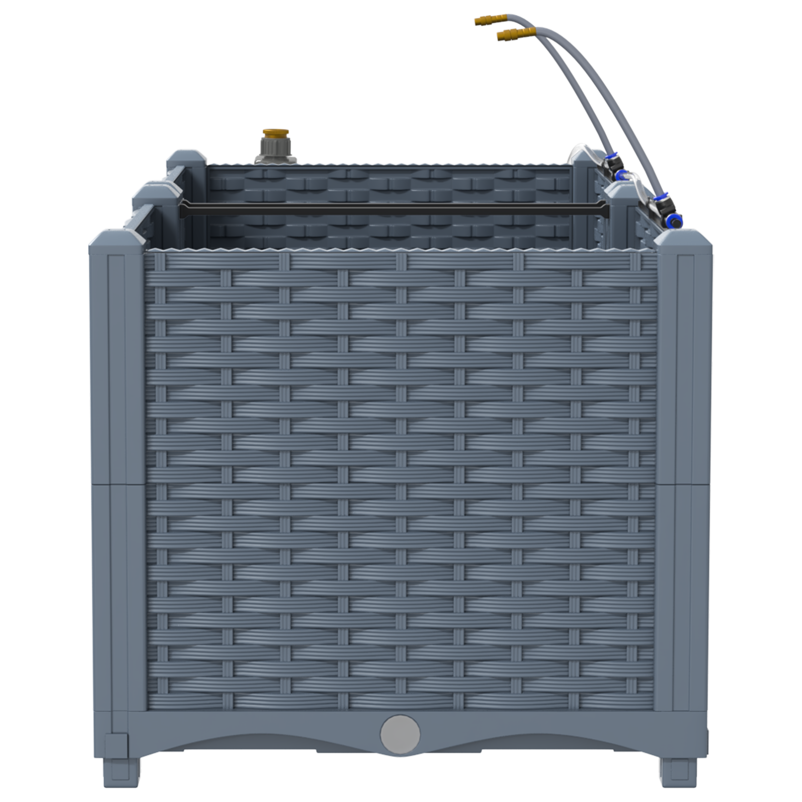 Garden Planters with Water Irrigation System 2 pcs Light Grey - Image 6