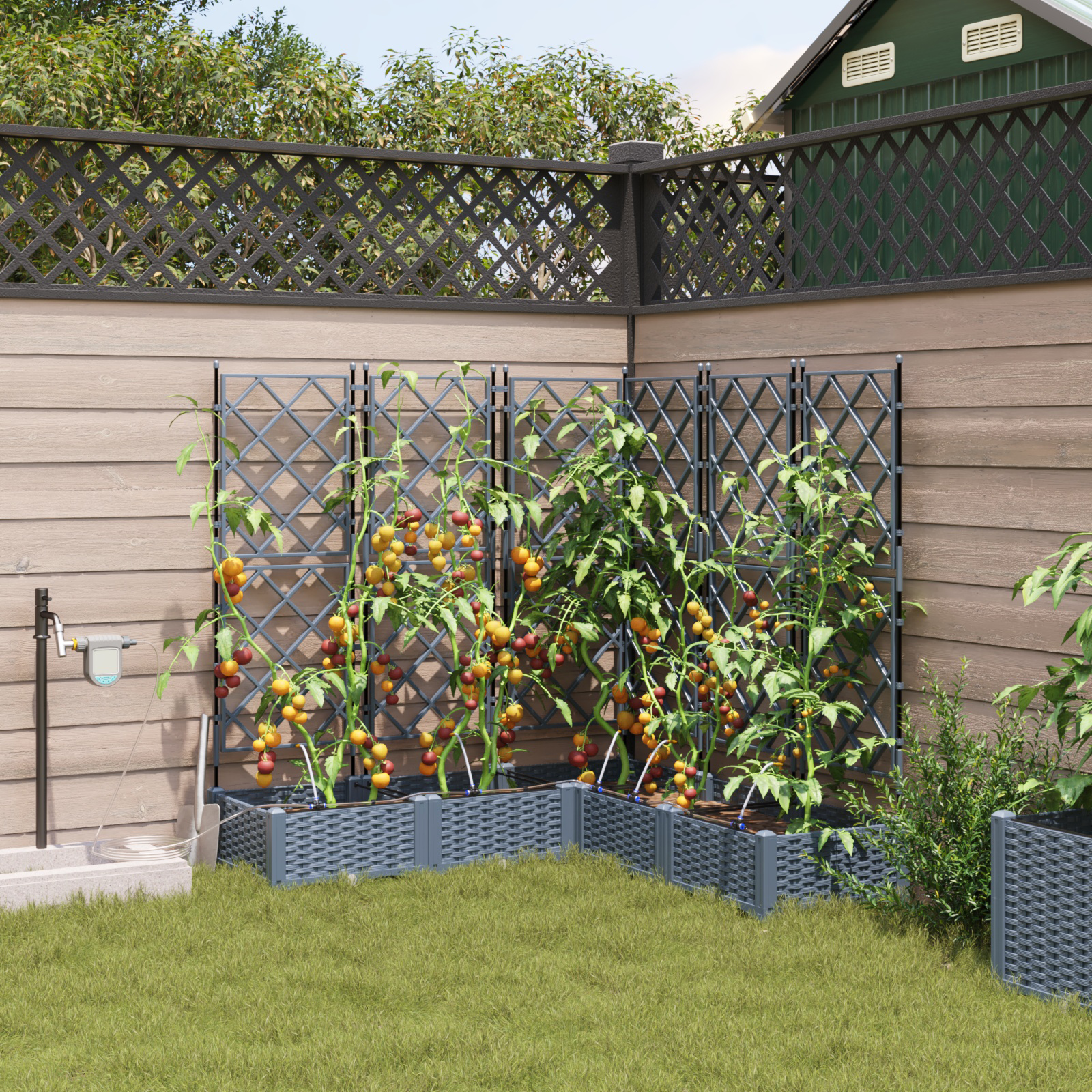 Tuinplanten met Water Irrigatiesysteem 5 stuks Lichtgrijs