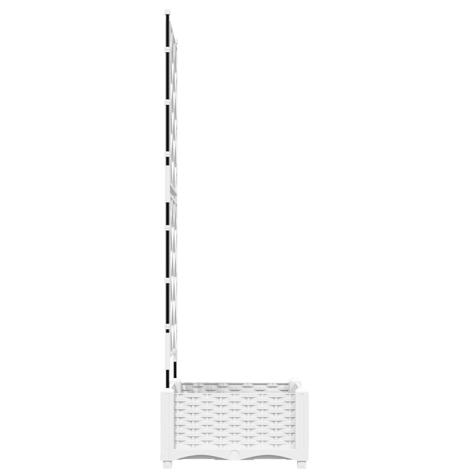 Garden Planter with Trellis White 40x40x125.5 cm - Image 6