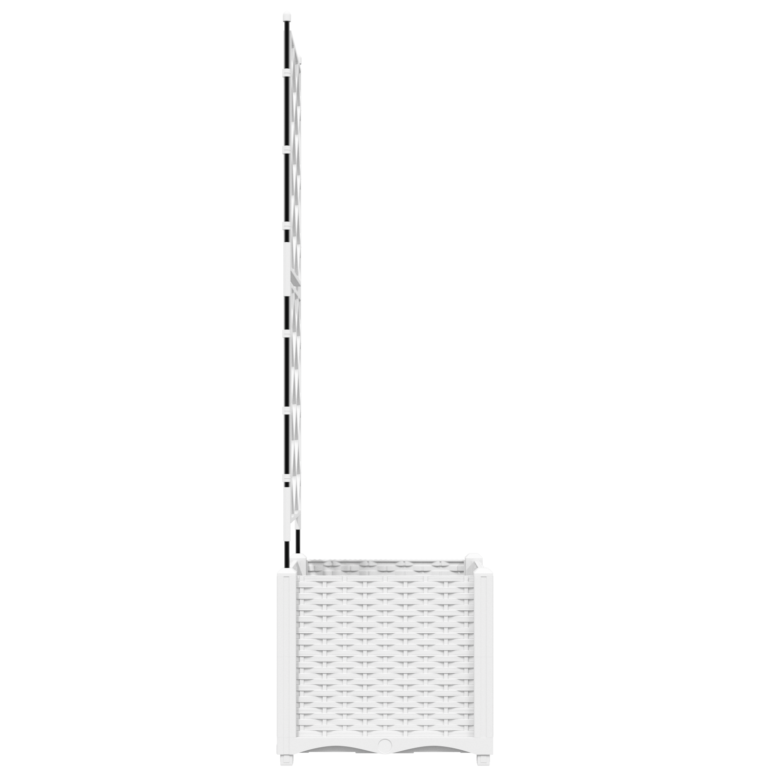Garden Planter with Trellis White 40x40x143 cm - Image 6