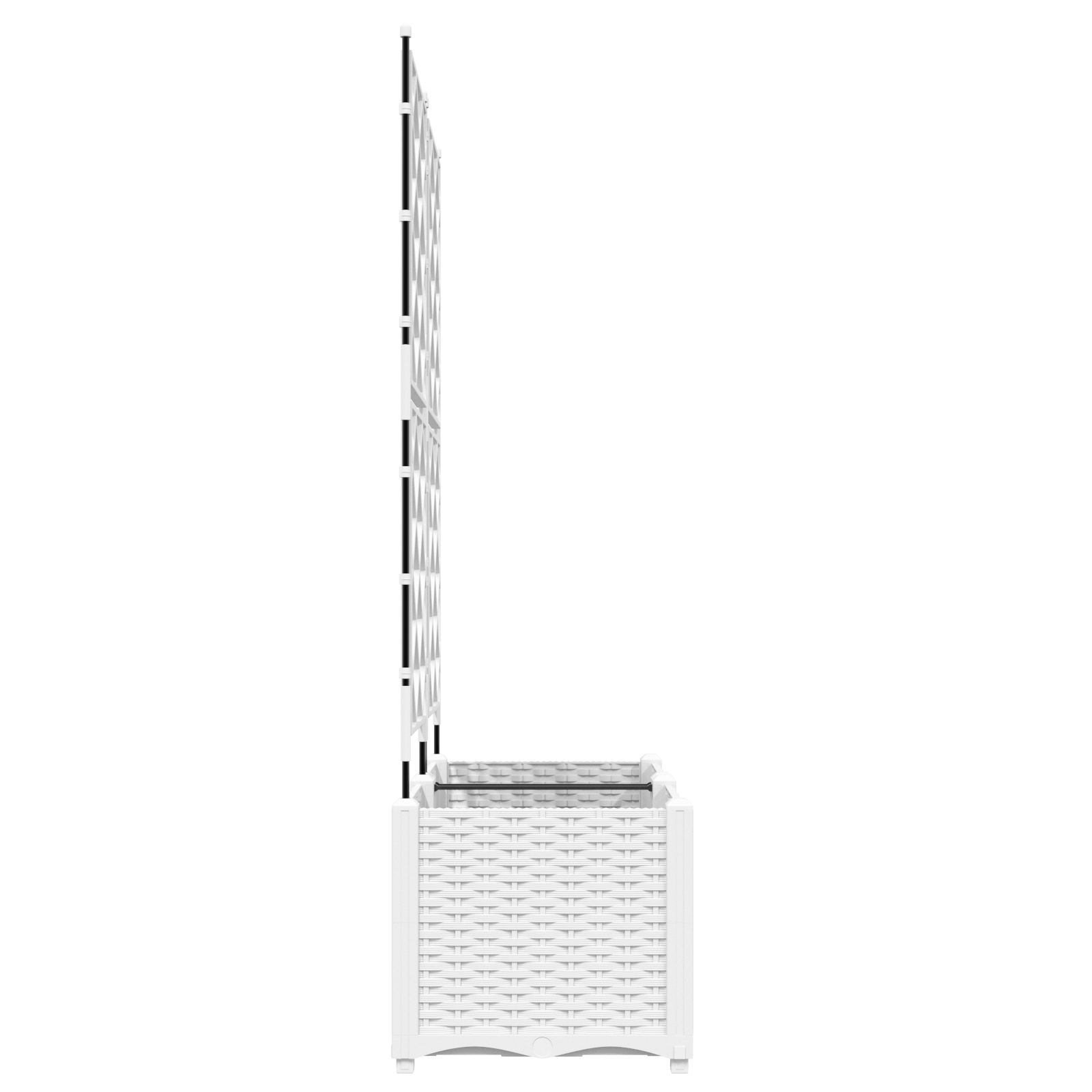 Garden Planter with Trellis 2 pcs White 80x40x143 cm - Image 6