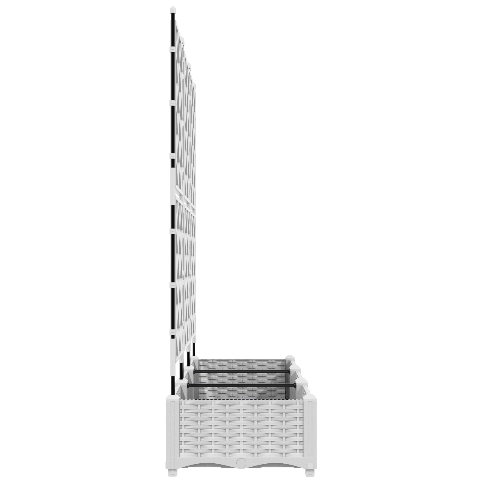 Garden Planter with Trellis 3 pcs White 120x40x125.5 cm - Image 5