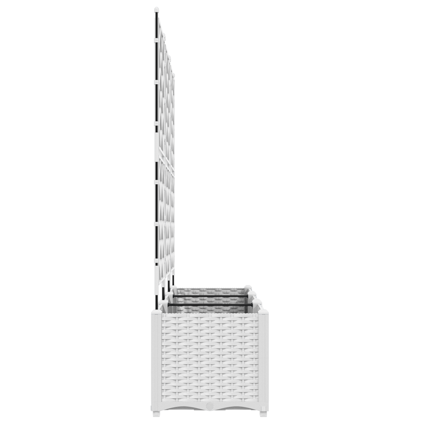 Garden Planter with Trellis 3 pcs White 120x40x143 cm - Image 6