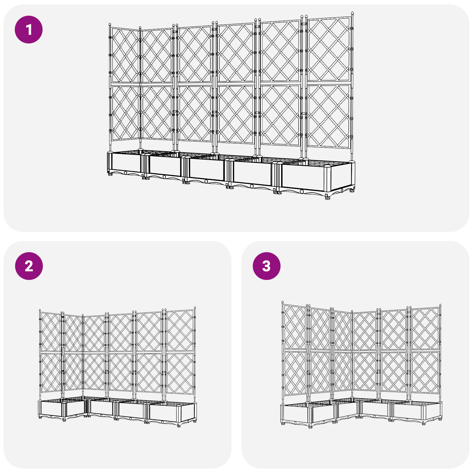 Garden Planter with Trellis 5 pcs White 120x120x125.5 cm - Image 7