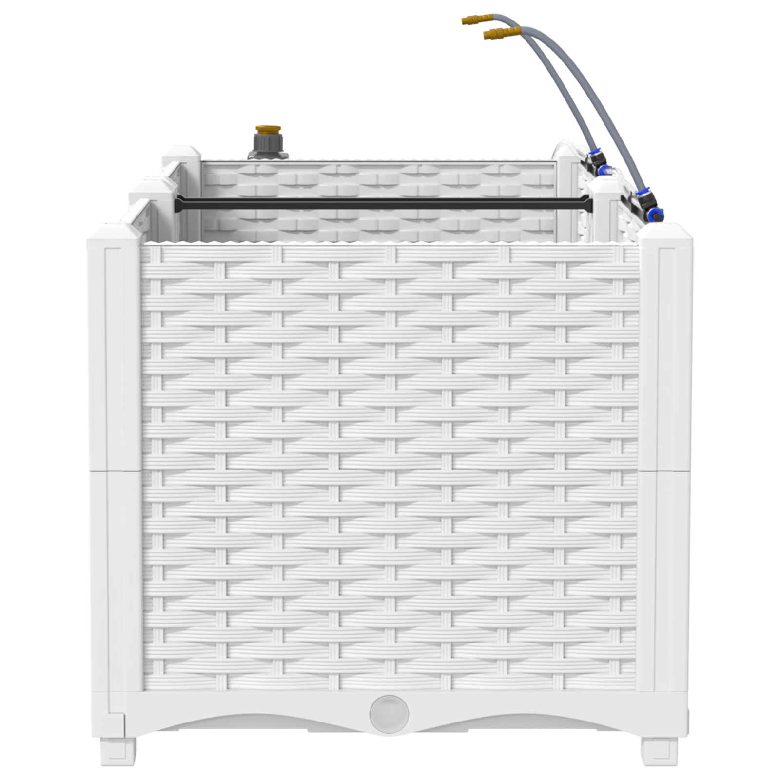 Garden Planters with Water Irrigation System 2 pcs White - Image 6