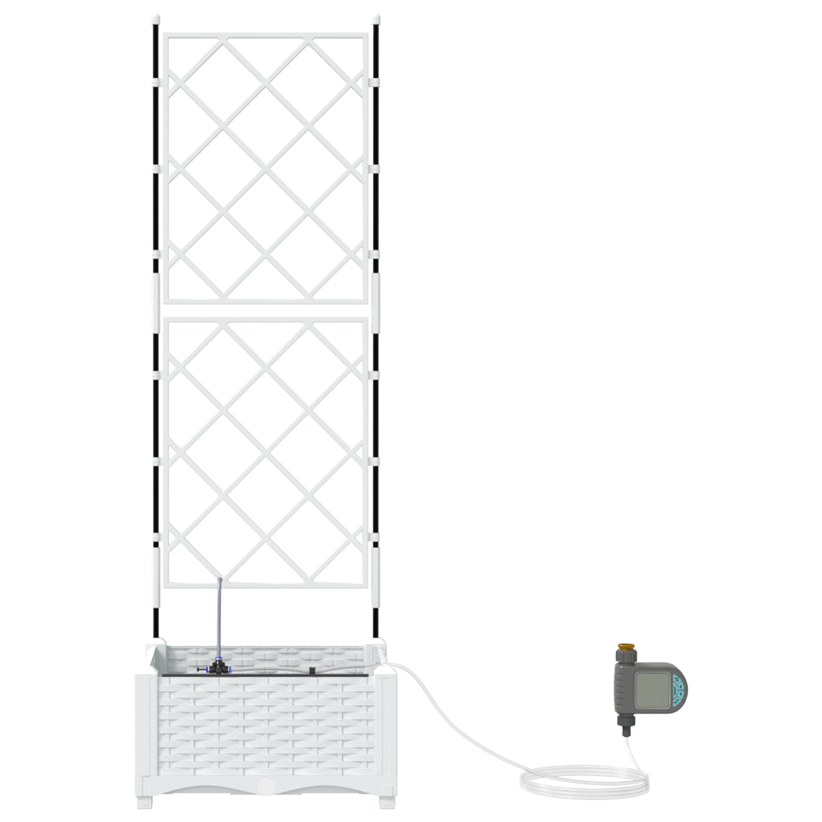 Garden Planters with Water Irrigation System White - Image 5