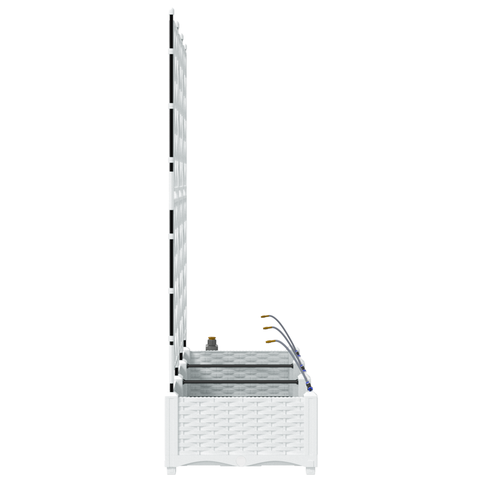 Garden Planters with Water Irrigation System 3 pcs White - Image 5