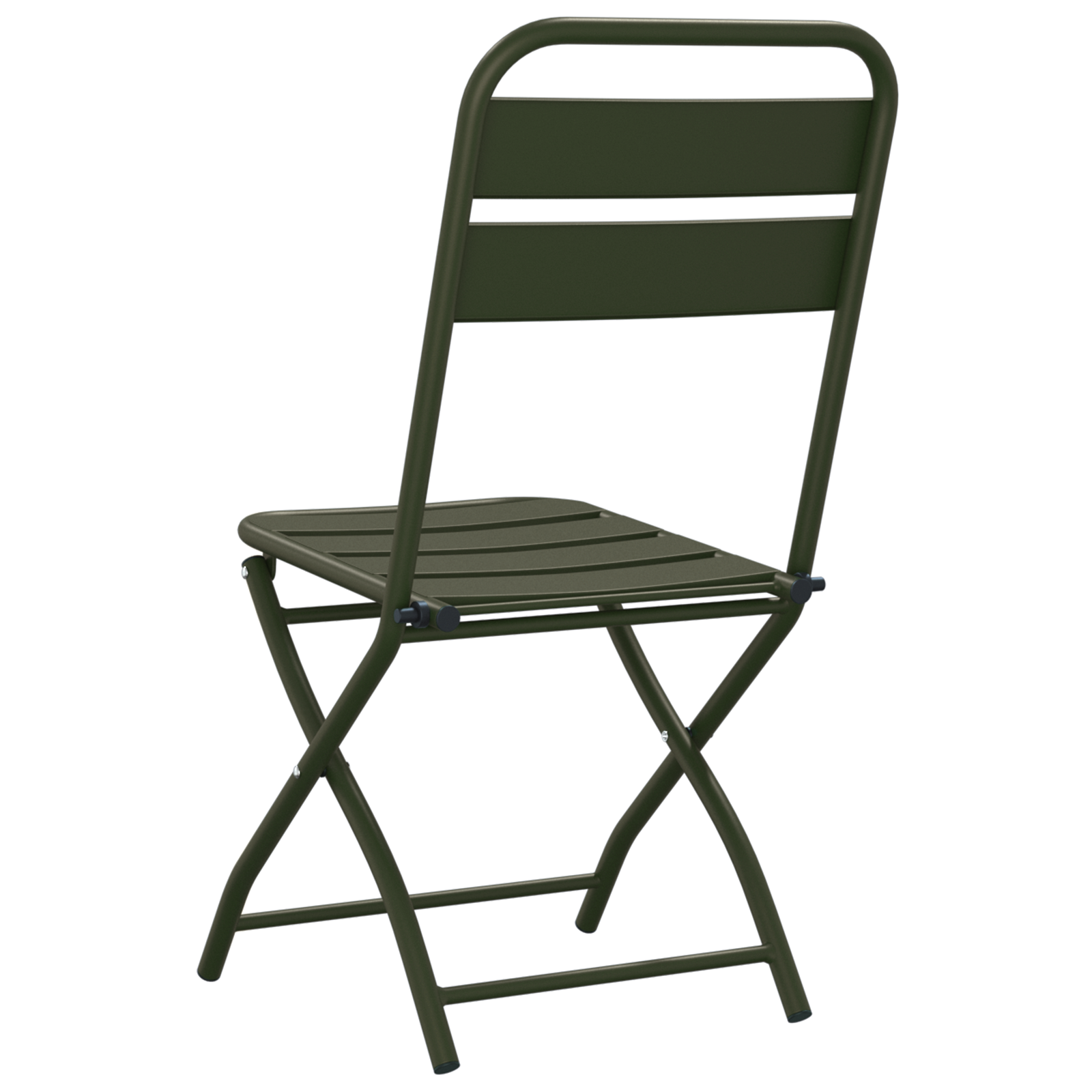 Folding Garden Chairs 2 pcs Dark Green 42x52x82 cm Powder-coated Steel - Image 7