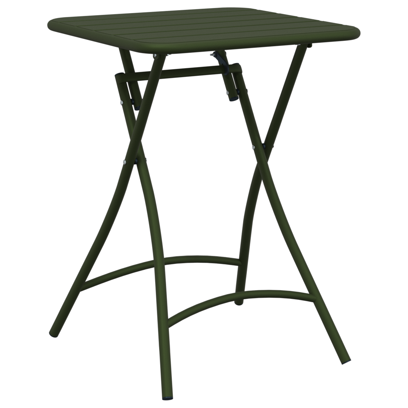 Dark Green Folding Garden Table 55x55x73 cm - Steel - Image 2