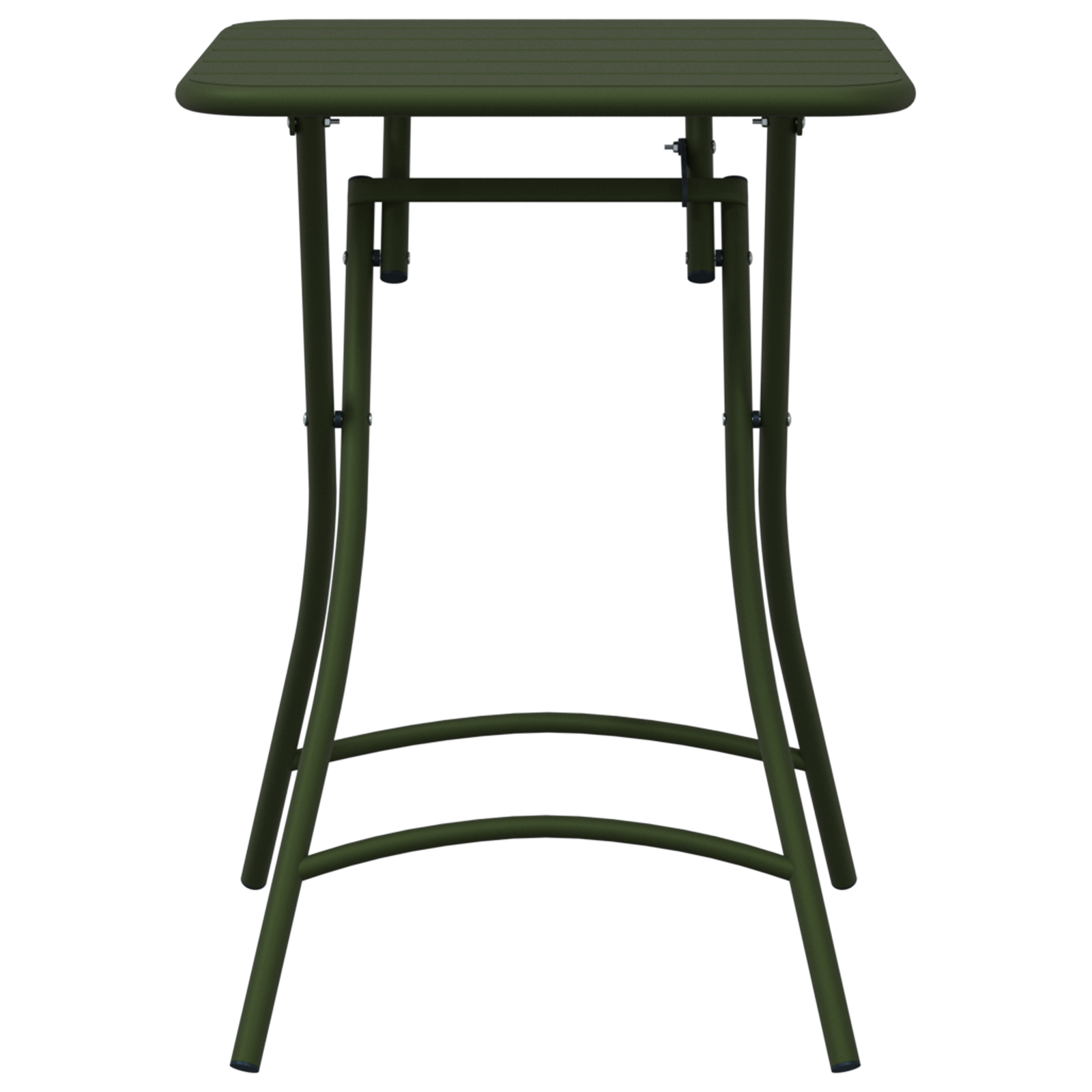 Dark Green Folding Garden Table 55x55x73 cm - Steel - Image 4
