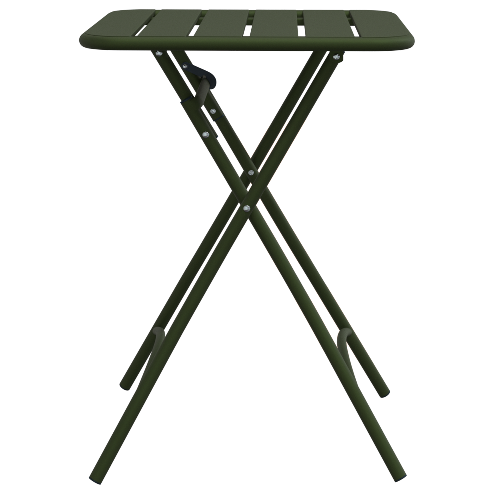 Dark Green Folding Garden Table 55x55x73 cm - Steel - Image 5
