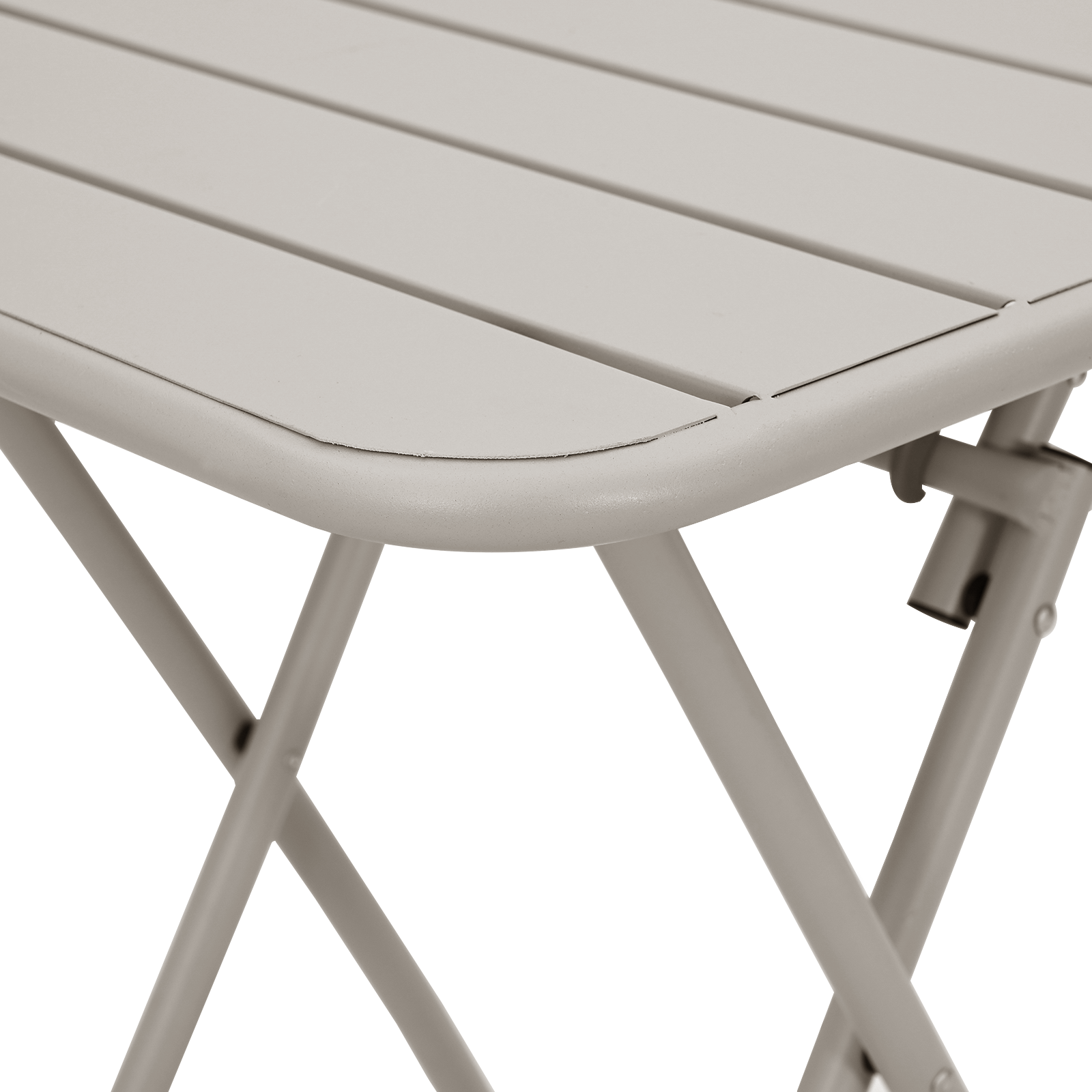 Folding Garden Table Beige 55x55x73 cm Steel - Image 7