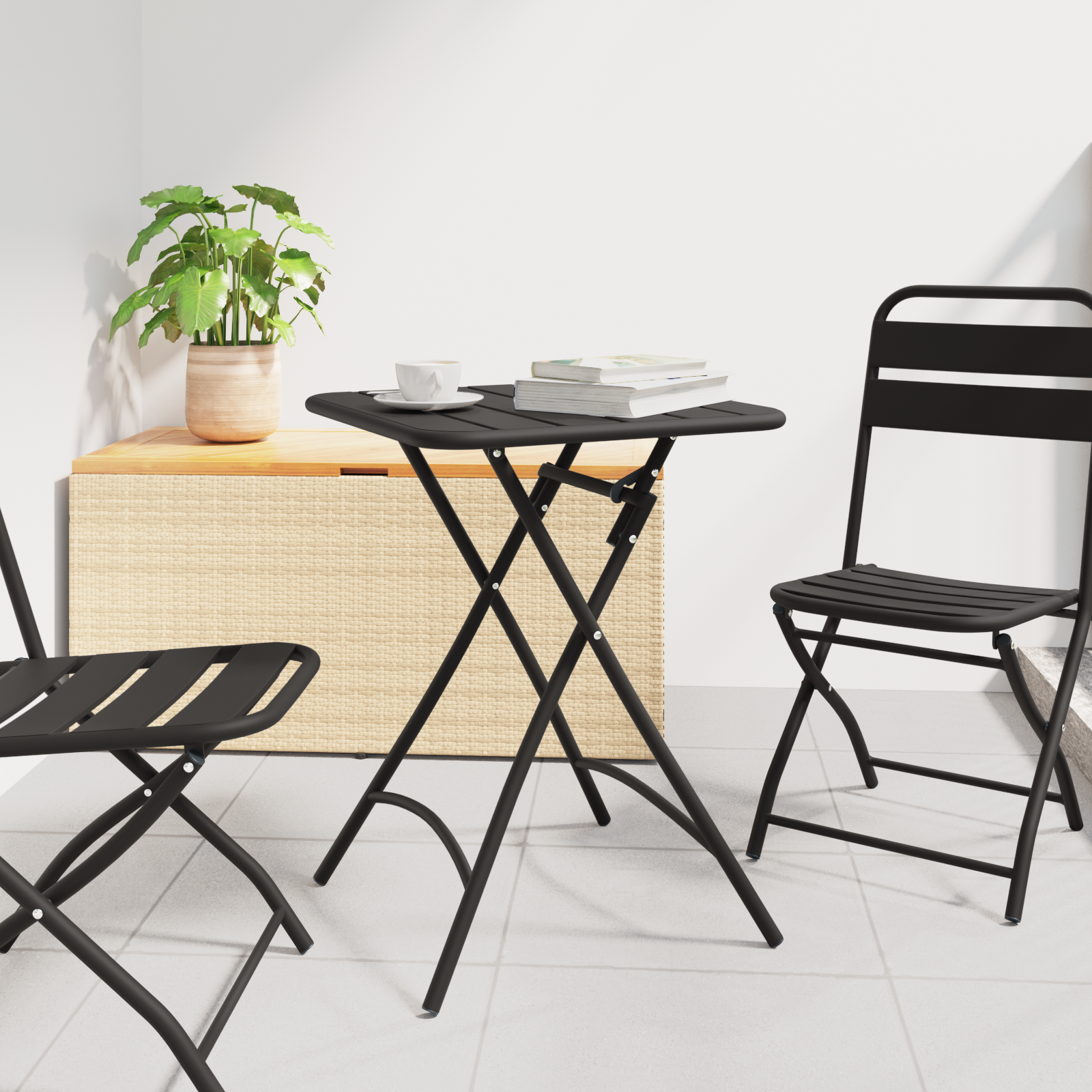 Foldable Garden Table - Anthracite - 55x55x73 cm - Steel