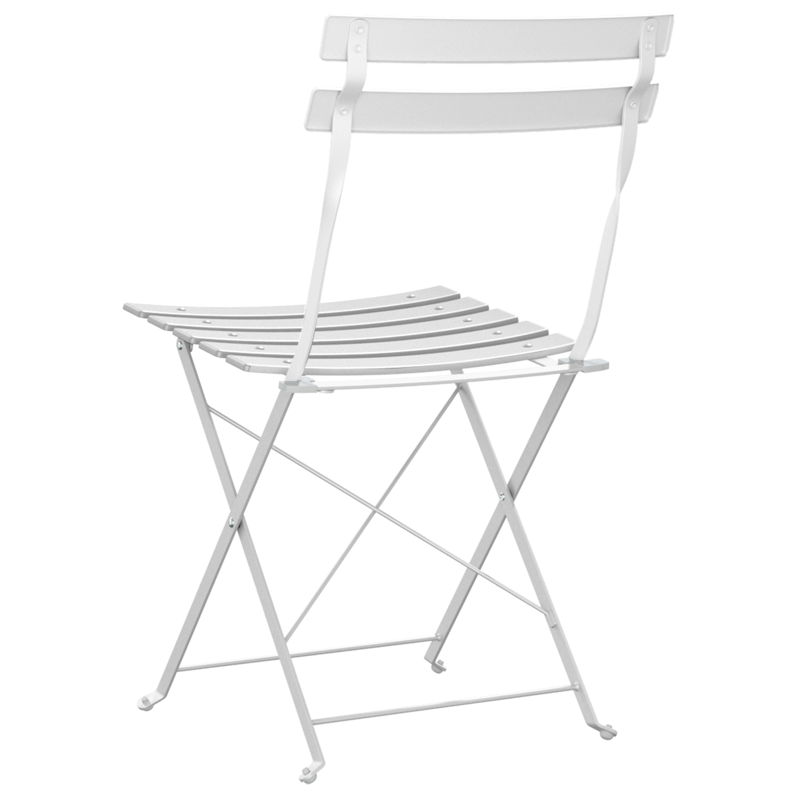 Outdoor Chairs Cool White Metal Standard Foldable Patio Chairs - Image 7