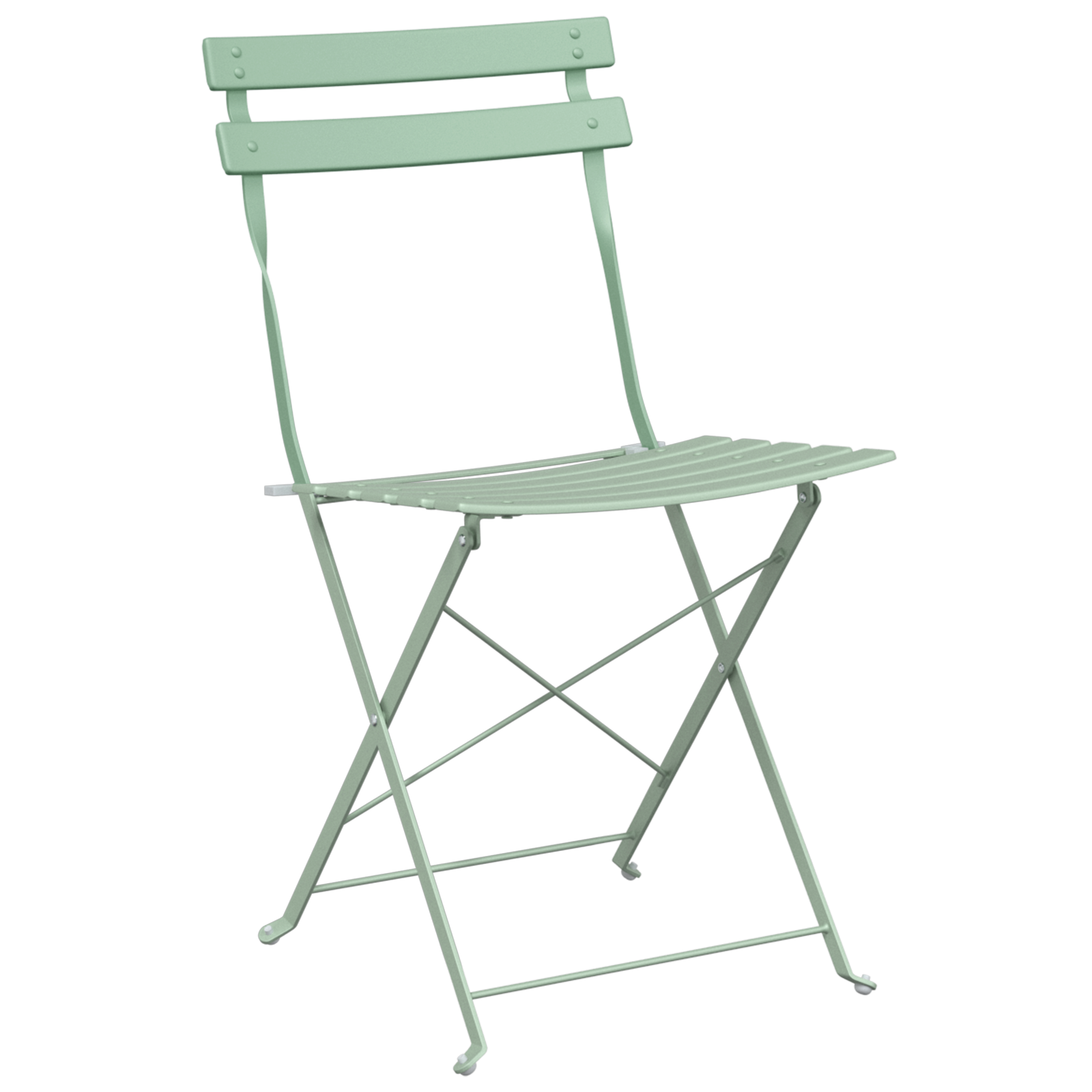 Folding Garden Chairs 2 pcs Light Mint Steel - Image 4