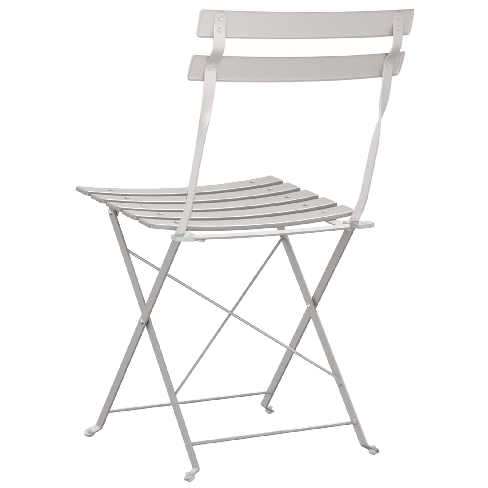 Folding Garden Chairs 2 Pack Beige Steel - Image 7