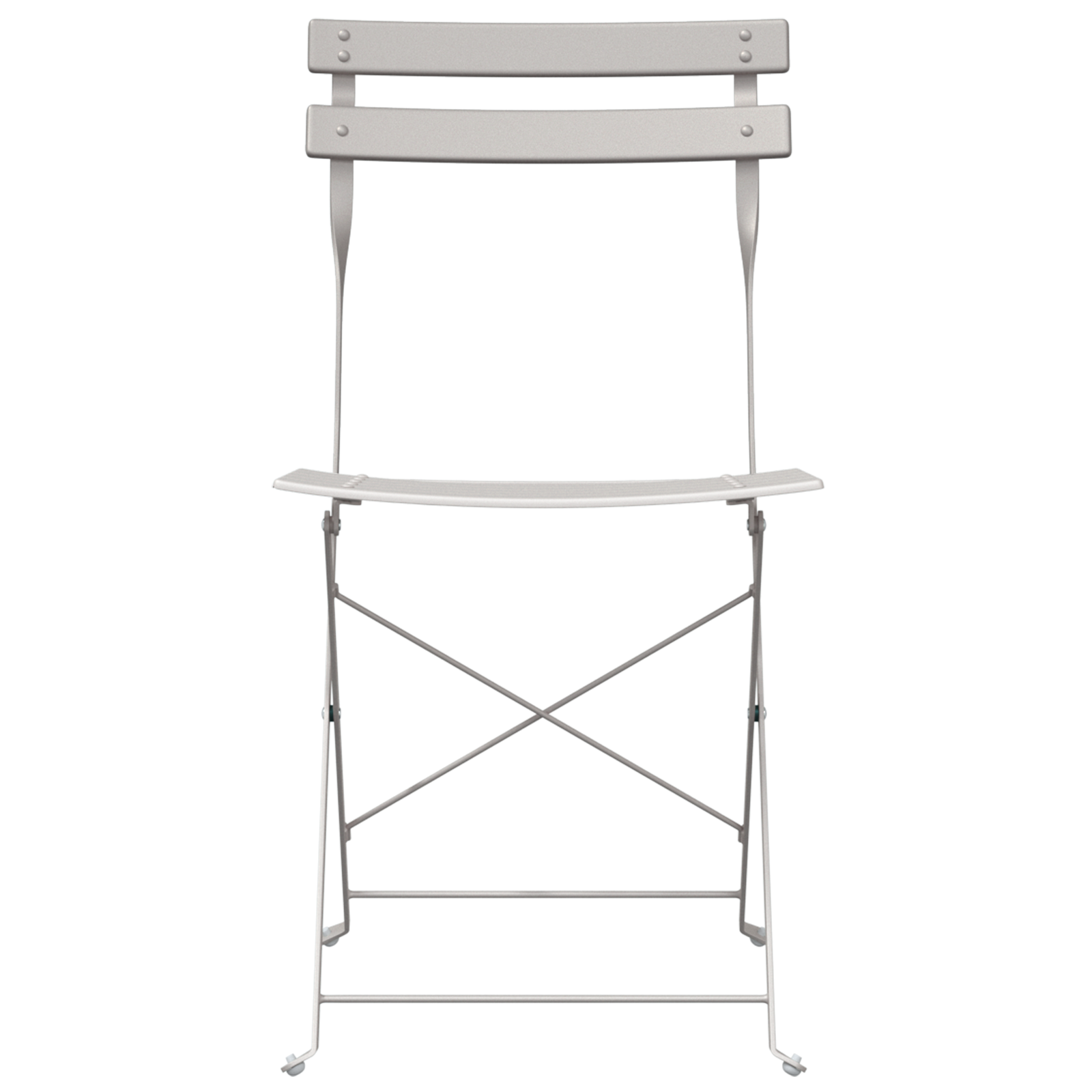 Folding Garden Chairs 2 Pack Beige Steel - Image 5