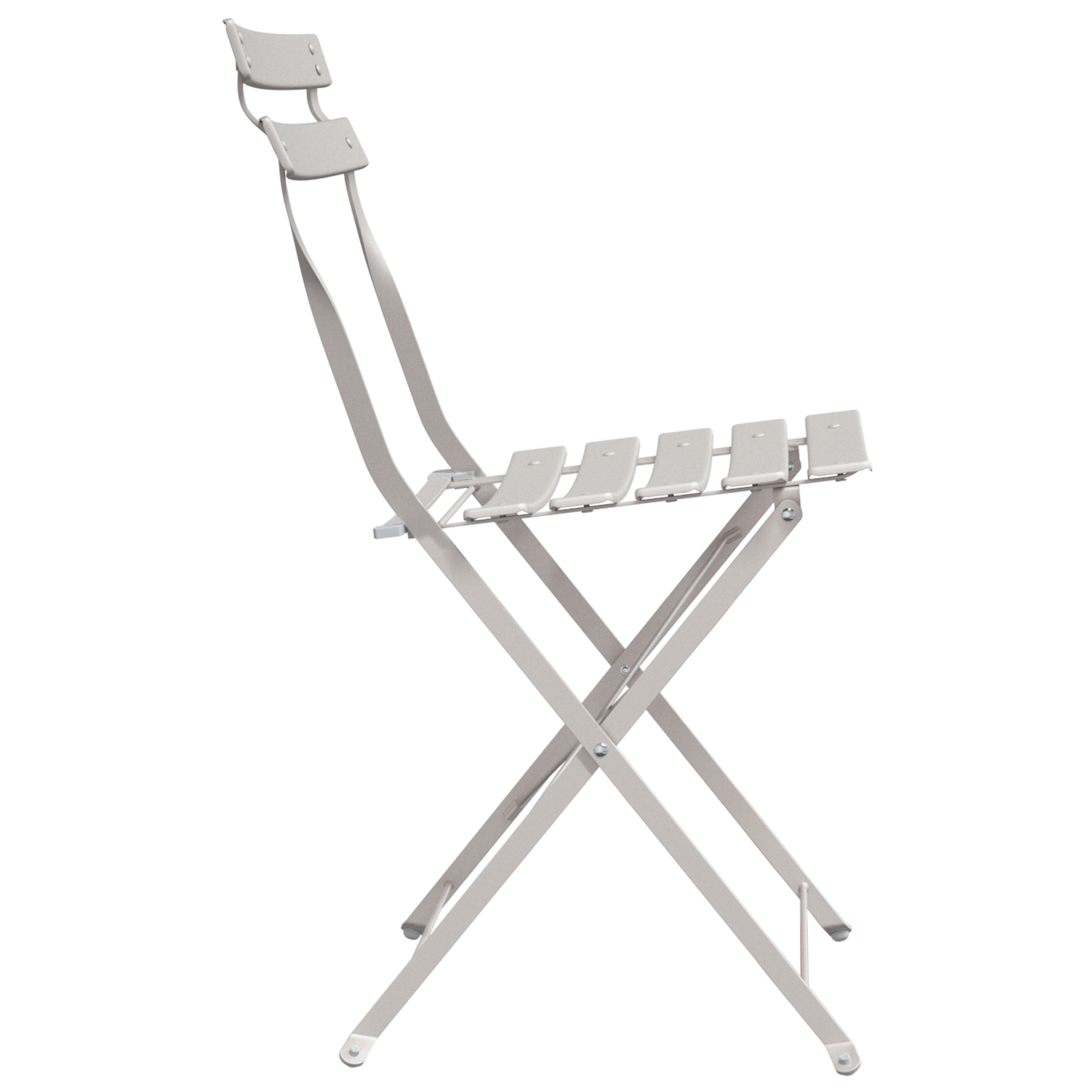 Folding Garden Chairs 2 Pack Beige Steel - Image 6