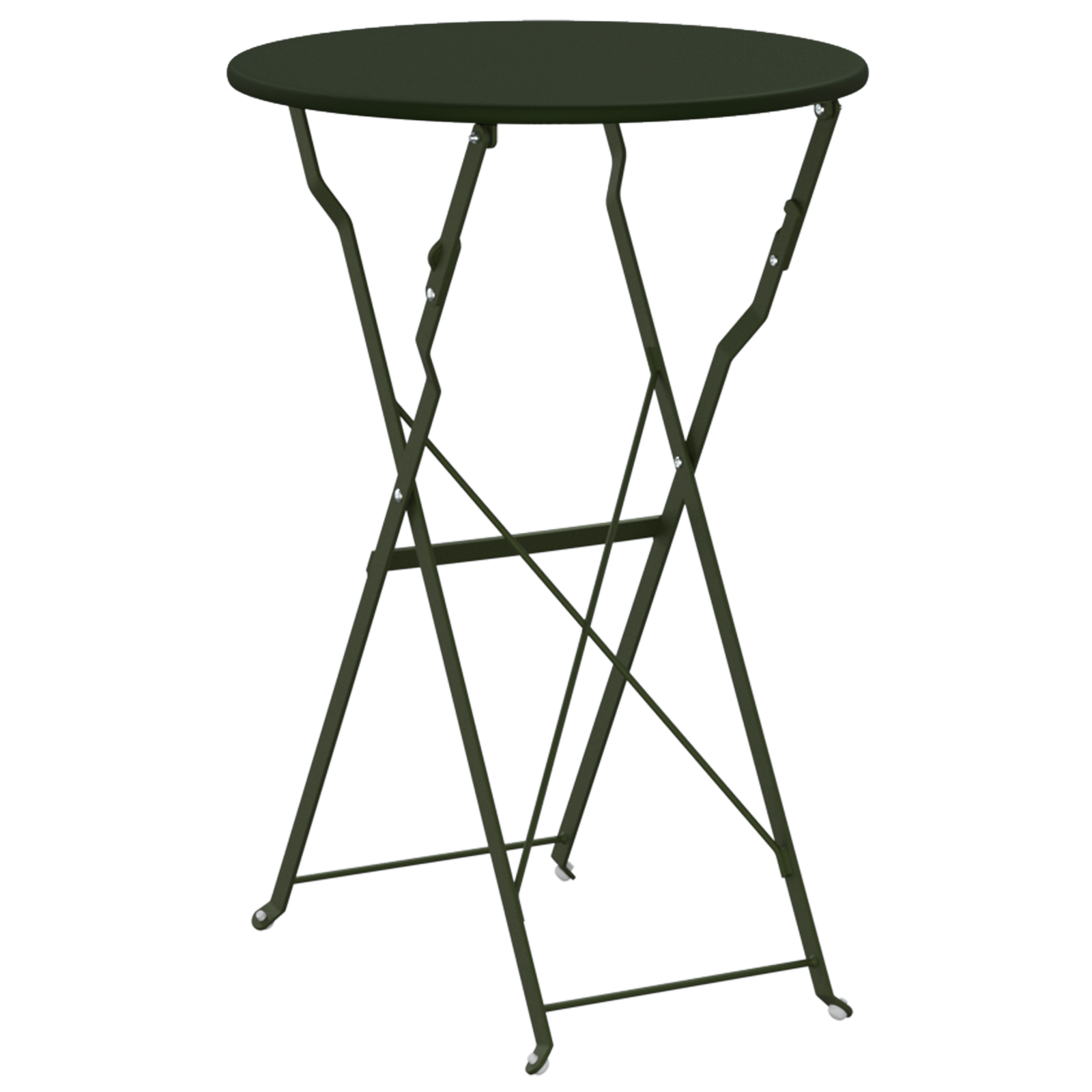 Folding Bistro Table Dark Green Ø50x71 cm Powder-coated Steel - Image 6