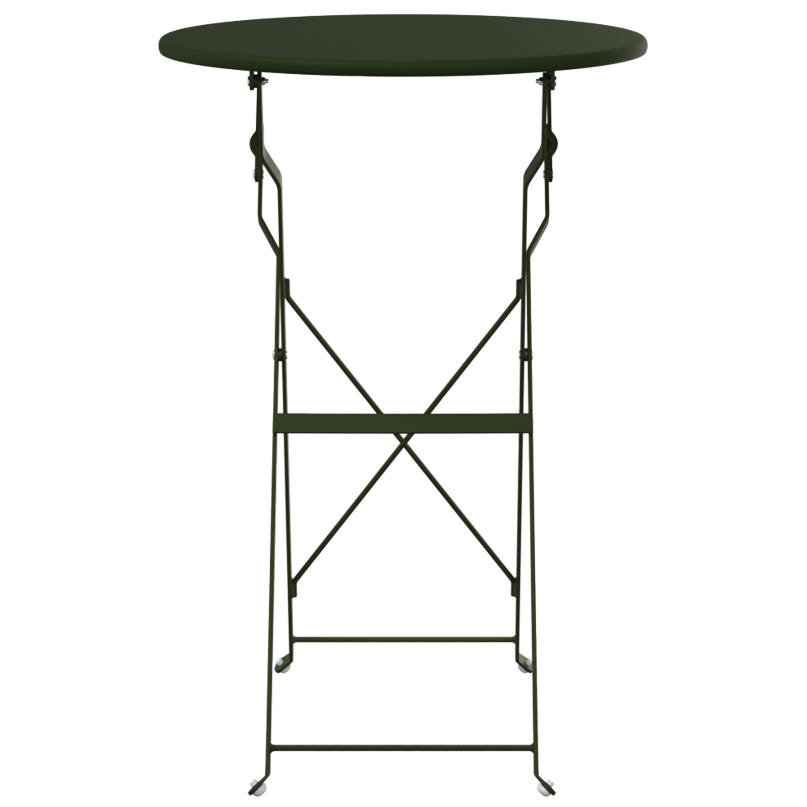 Folding Bistro Table Dark Green Ø50x71 cm Powder-coated Steel - Image 4
