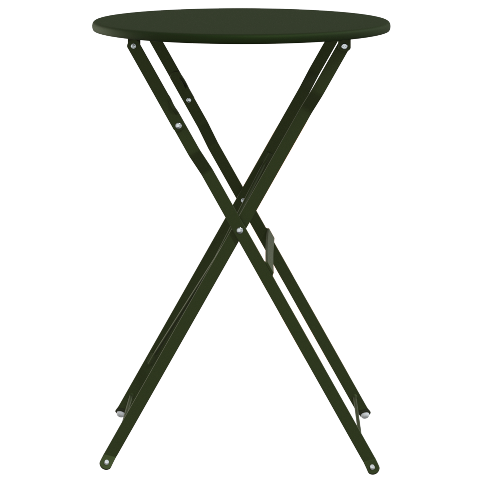 Folding Bistro Table Dark Green Ø50x71 cm Powder-coated Steel - Image 5