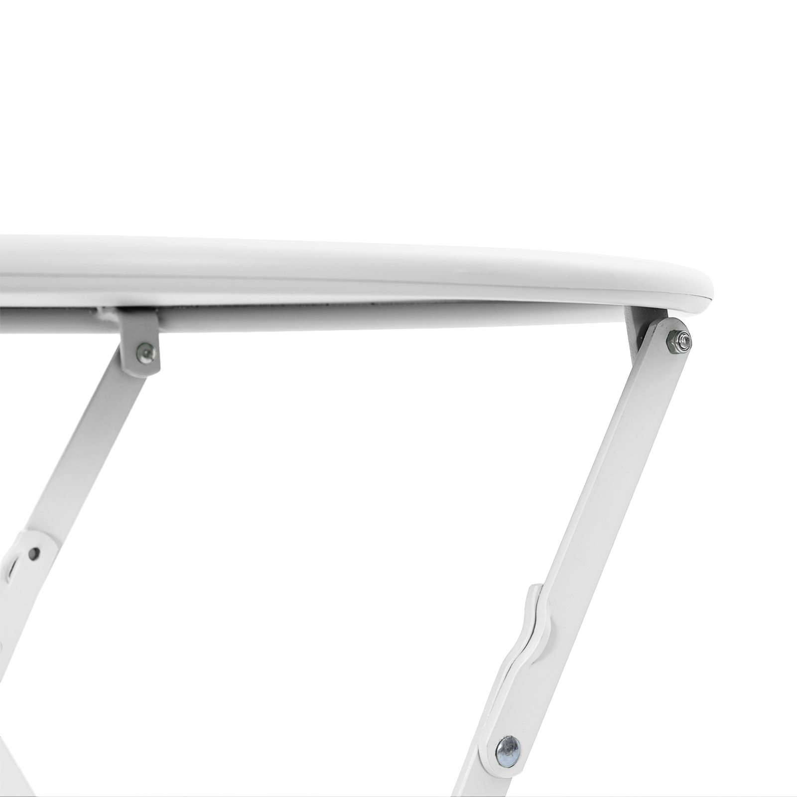 Folding Bistro Table White Ø50x71 cm Powder-coated Steel - Image 7