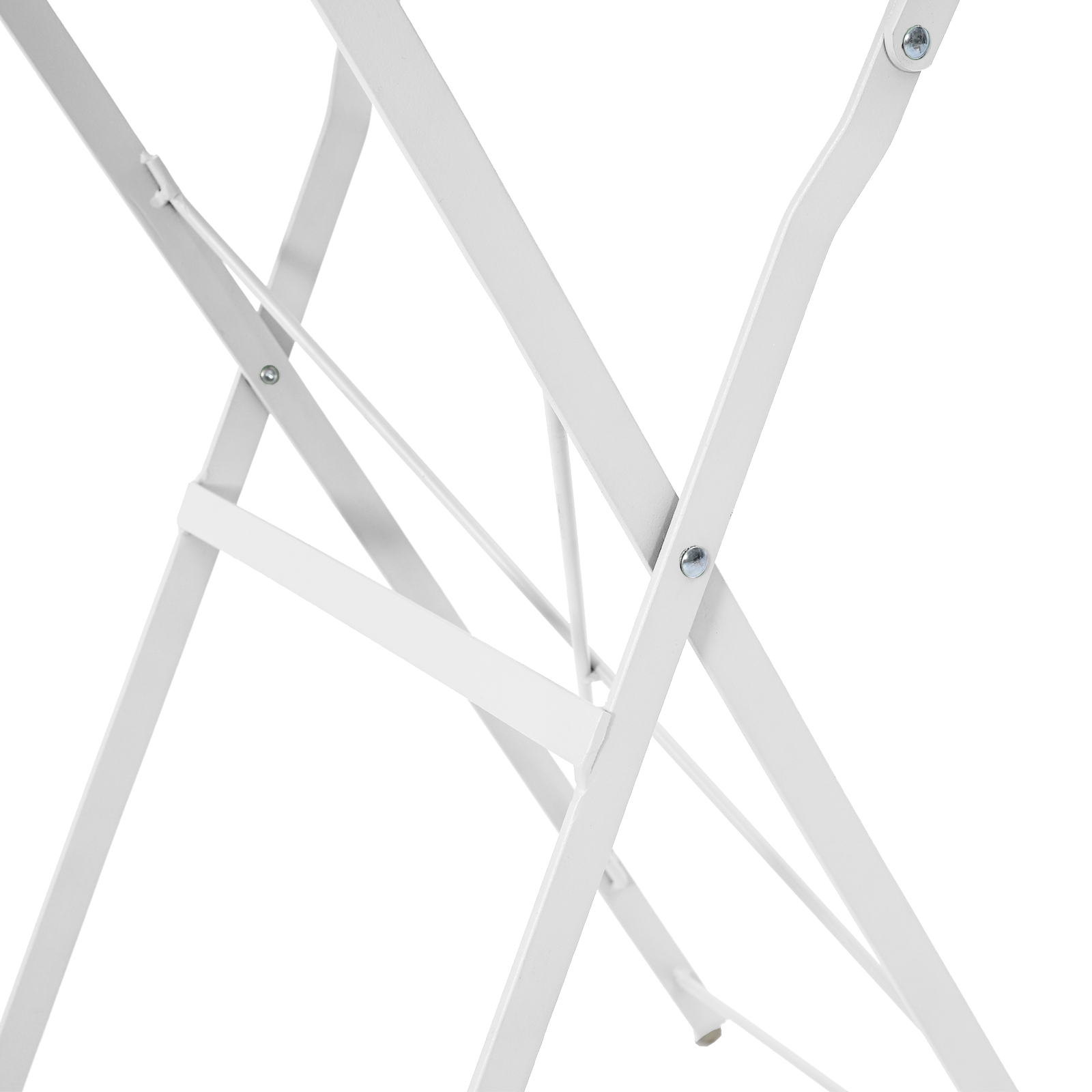 Folding Bistro Table White Ø50x71 cm Powder-coated Steel - Image 8