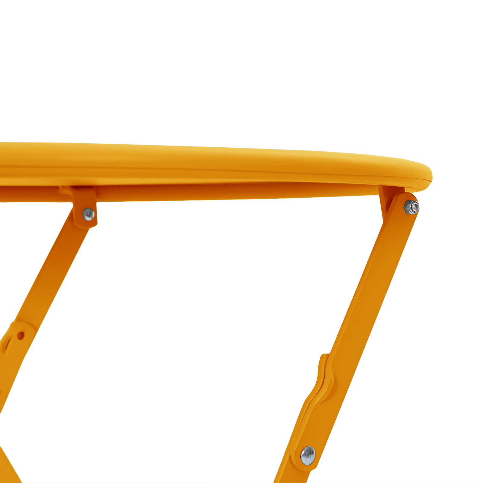 Folding Bistro Table Mustard Yellow Ø50x71 cm Powder-coated Steel - Image 7