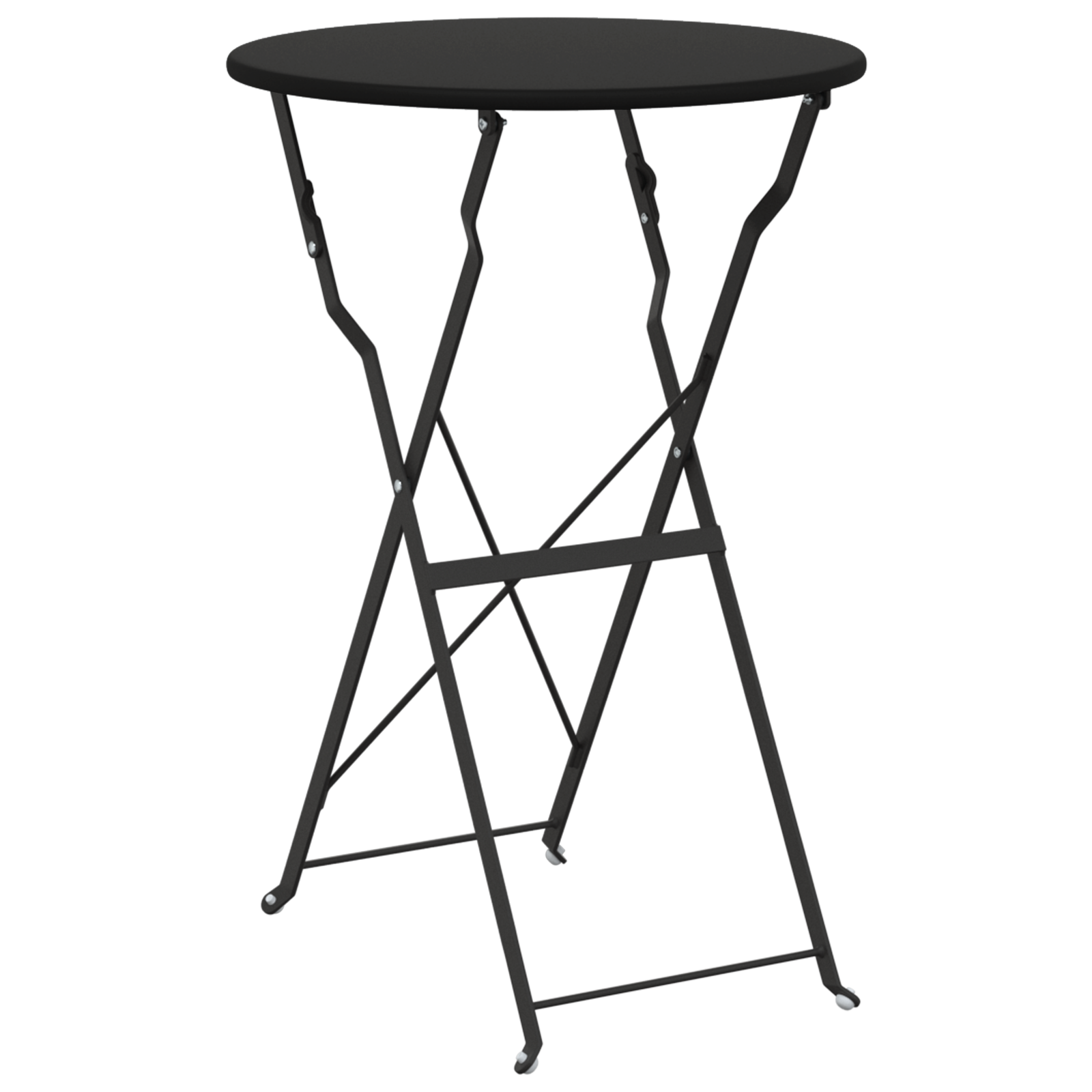 Folding Bistro Table Anthracite Ø50x71 cm Powder-coated Steel - Image 2
