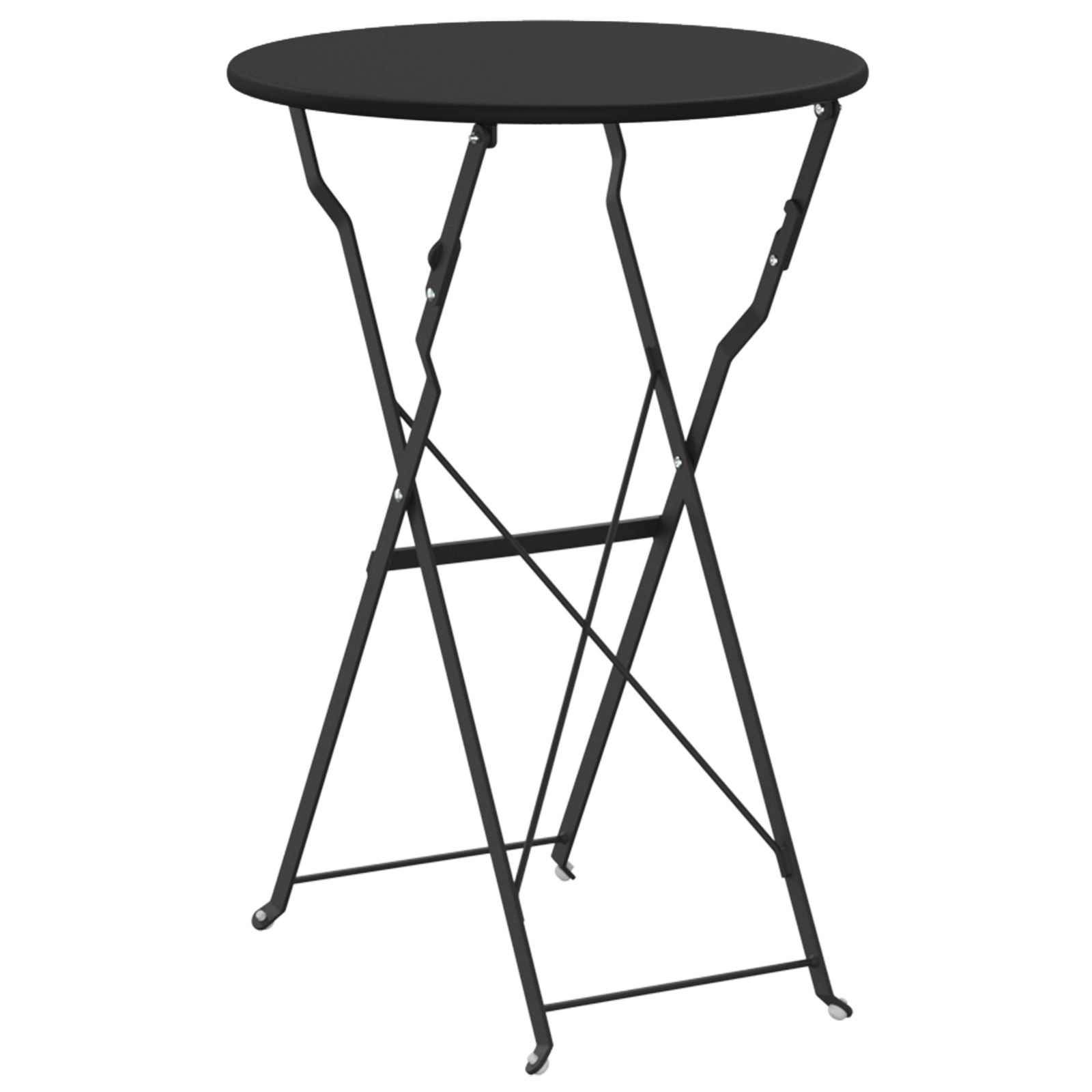 Folding Bistro Table Anthracite Ø50x71 cm Powder-coated Steel - Image 6