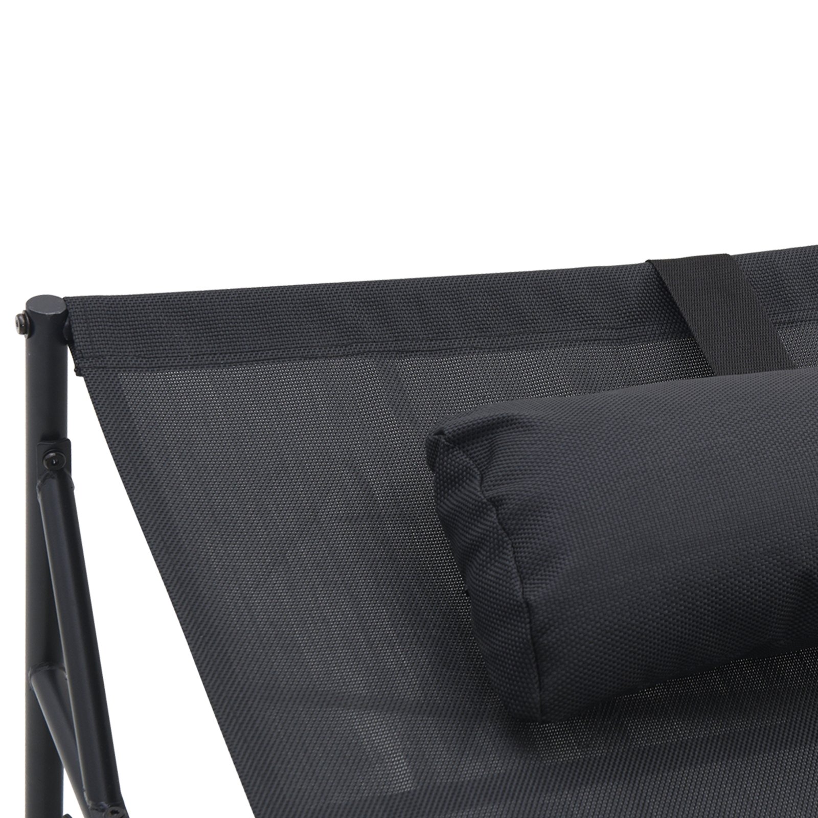 Garden Sunbed - Anthracite - 200x74x73 cm - Steel & Textilene - Image 7