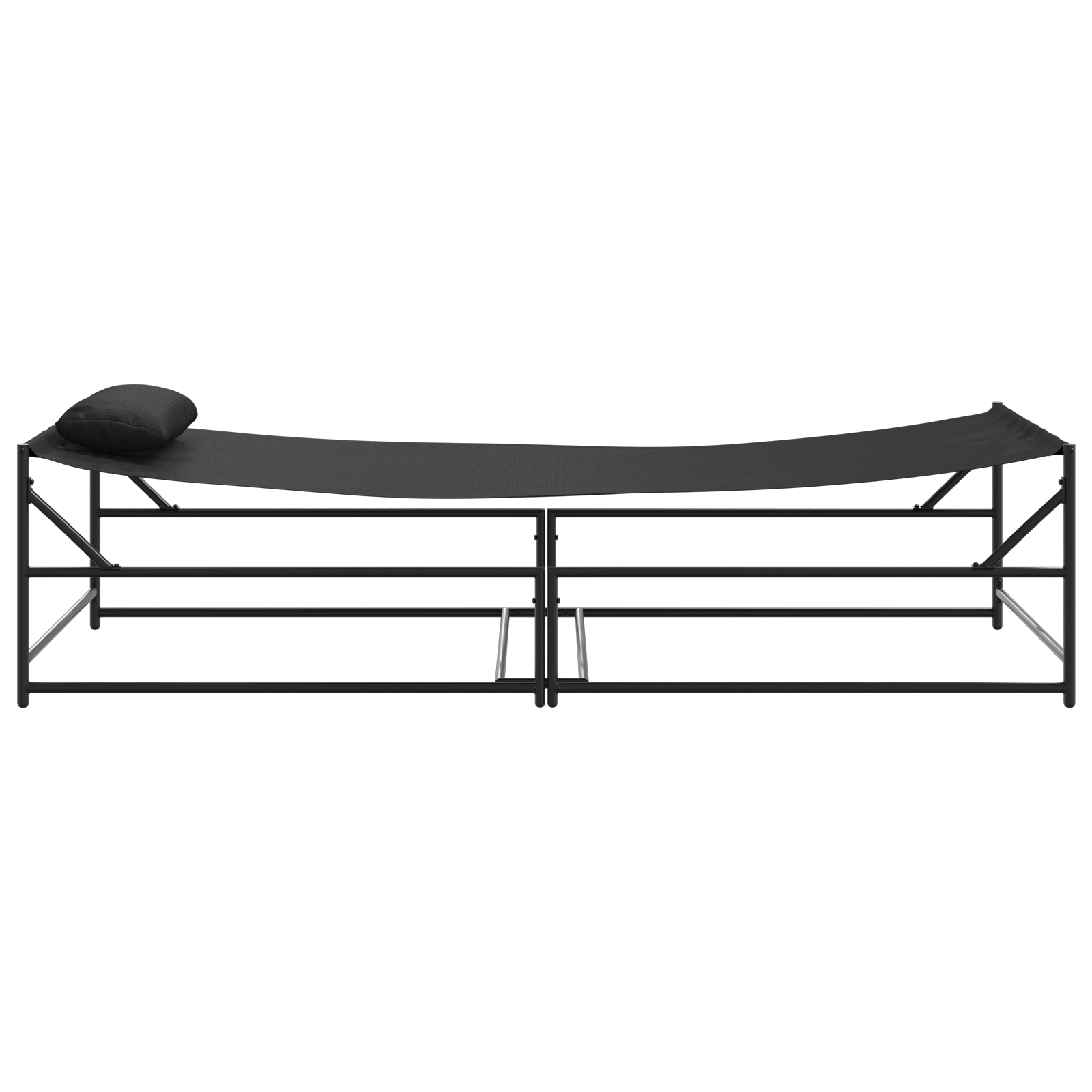 Garden Sunbed - Anthracite - 200x74x73 cm - Steel & Textilene - Image 6