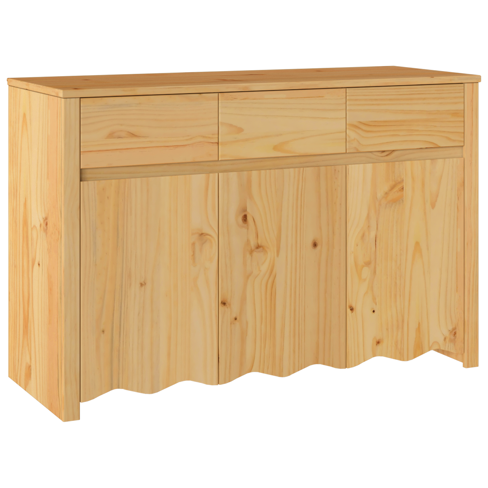 Sideboard "DRAMMEN" 114x43x75,5 cm Solid Wood Pine - Image 2