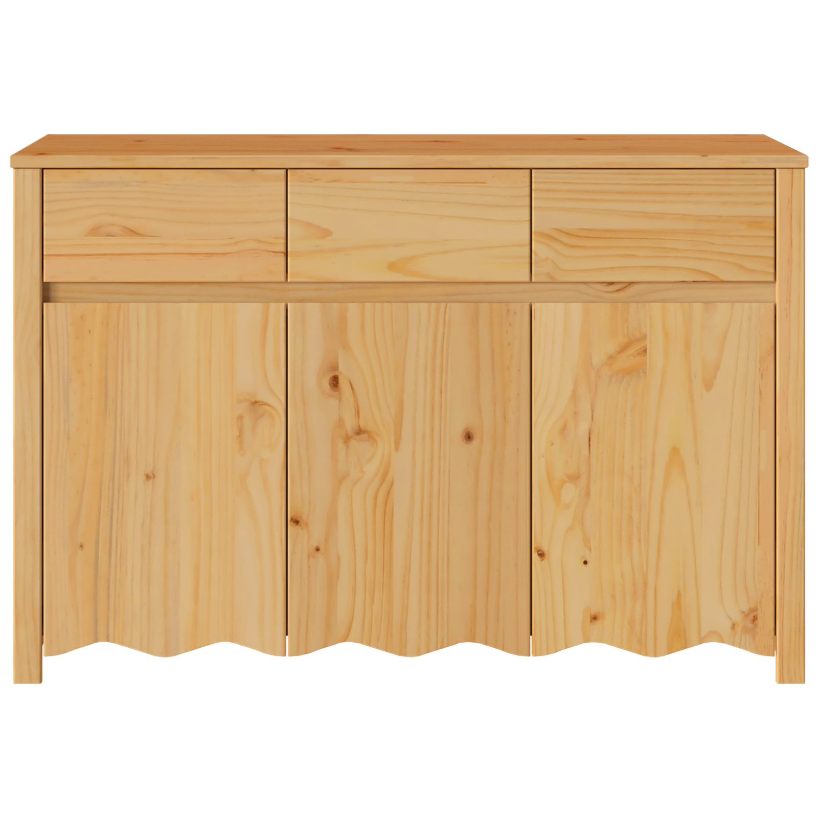 Sideboard "DRAMMEN" 114x43x75,5 cm Solid Wood Pine - Image 7