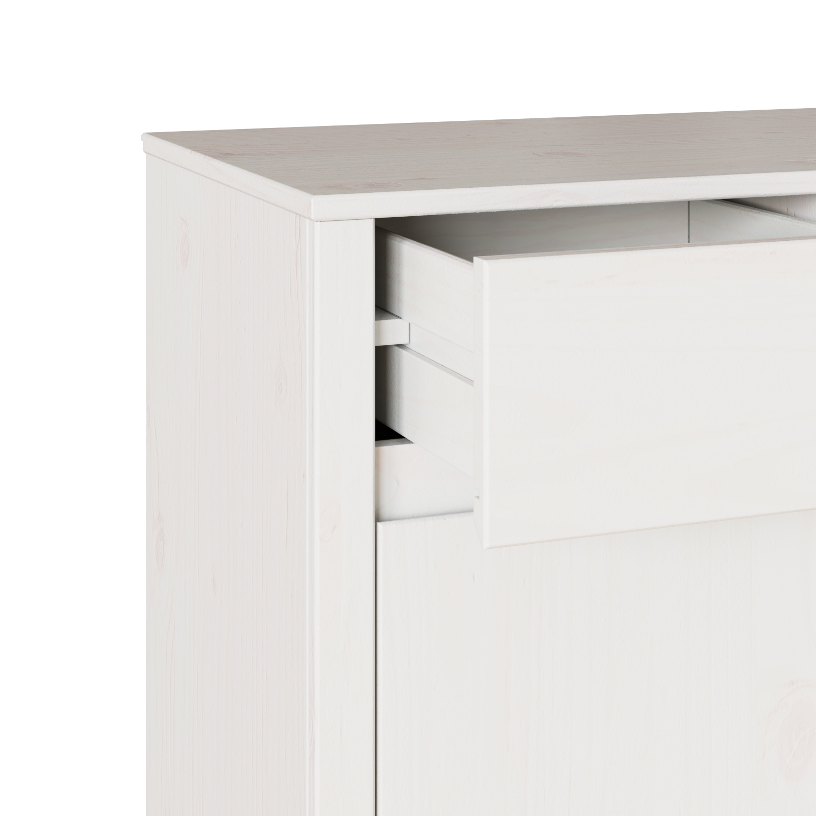 Sideboard "DRAMMEN" White 79x43x75,5 cm Solid Wood Pine - Image 9