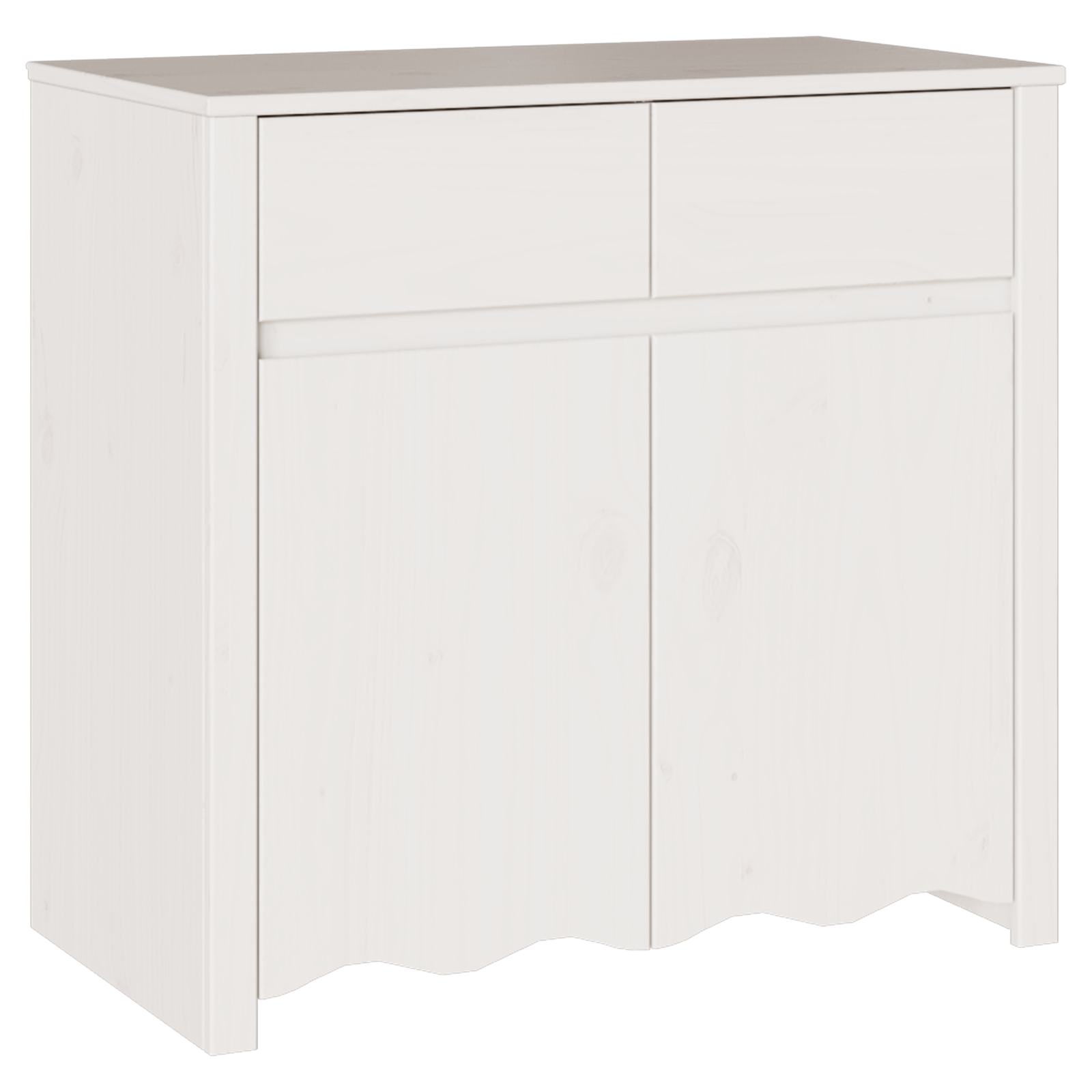 Sideboard "DRAMMEN" White 79x43x75,5 cm Solid Wood Pine - Image 2