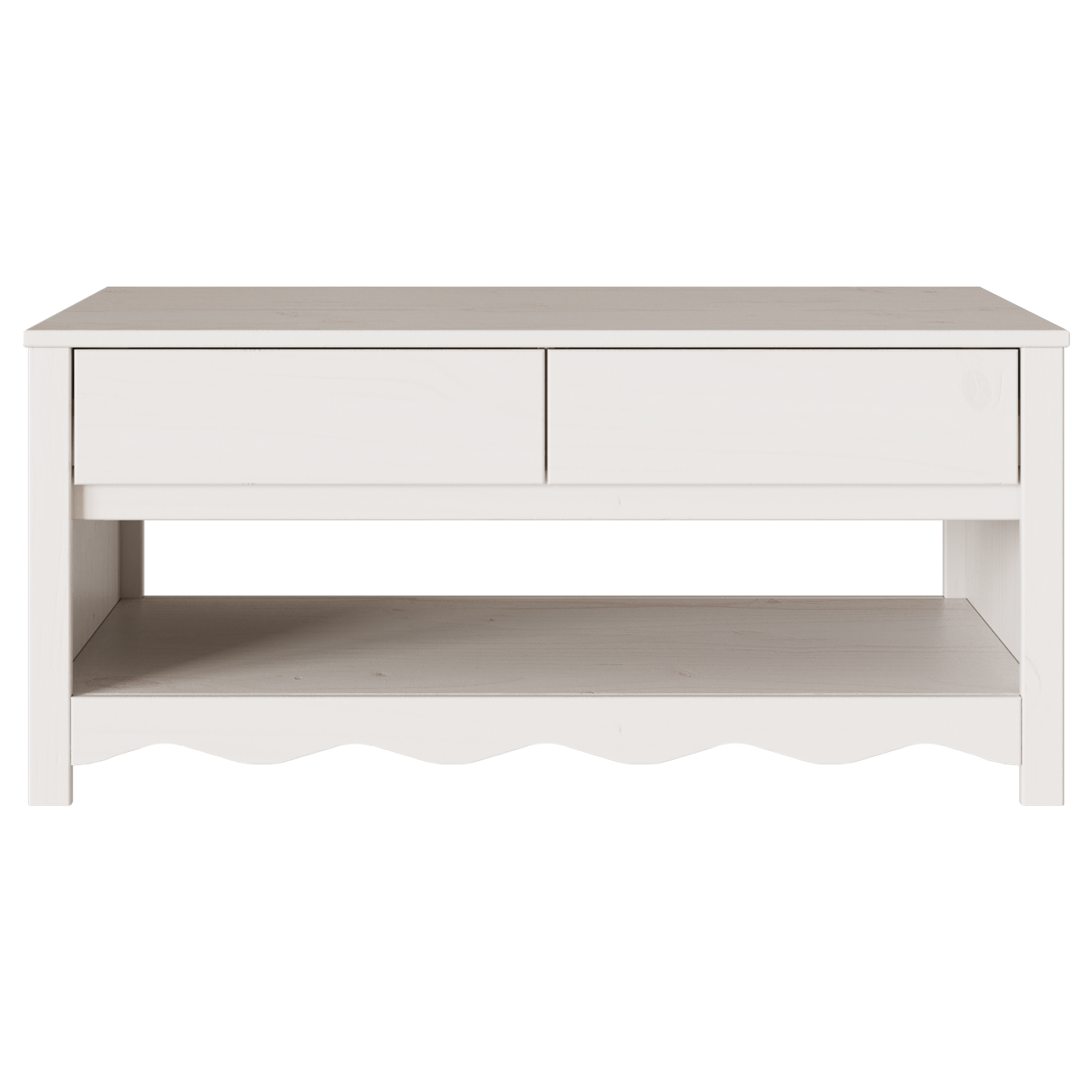 Coffee Table "DRAMMEN" White 99x55x45 cm Solid Wood Pine - Image 7