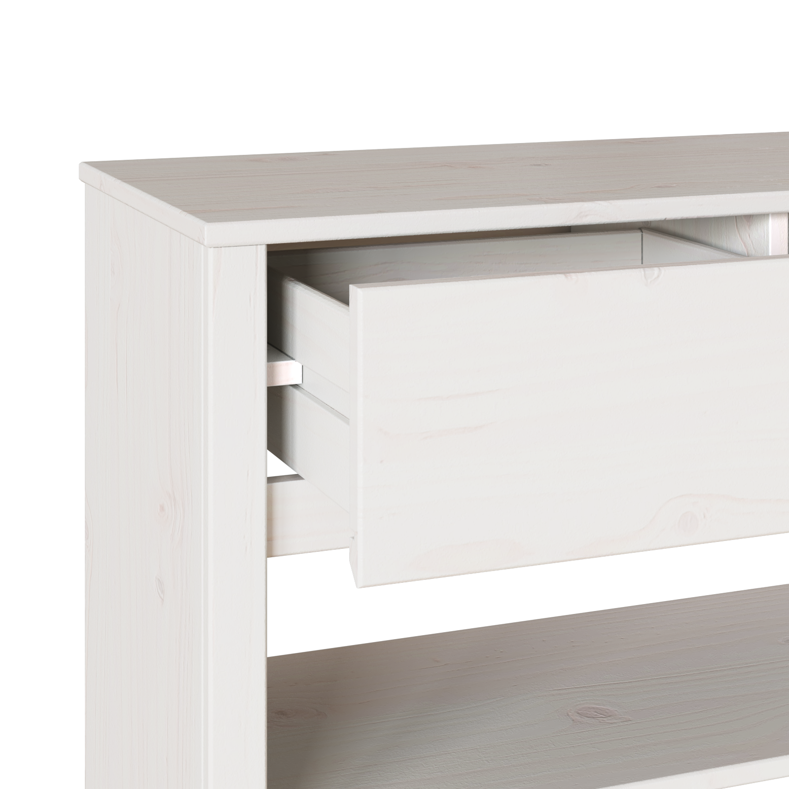 Konsolinis stalas "DRAMMEN" Baltas 89,5x37x73 cm Iš kietos pušies - Image 9